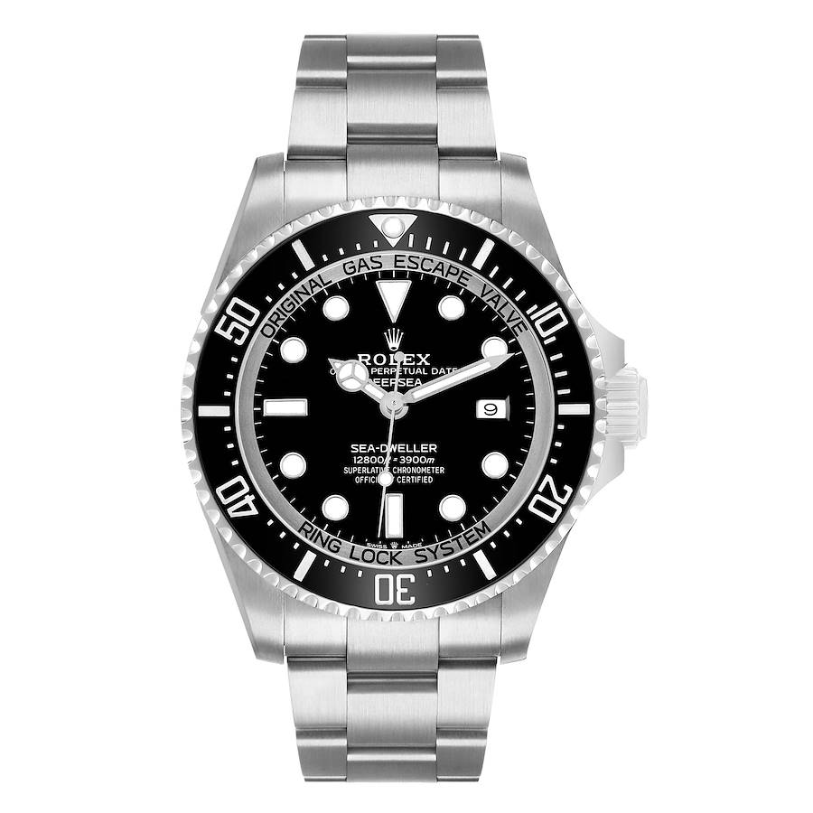 2012 Men's Rolex 44mm Deepsea Sea-Dweller Stainless Steel Oyster Perpetual Watch with Black Dial and Black Bezel. (Pre-Owned 116600)