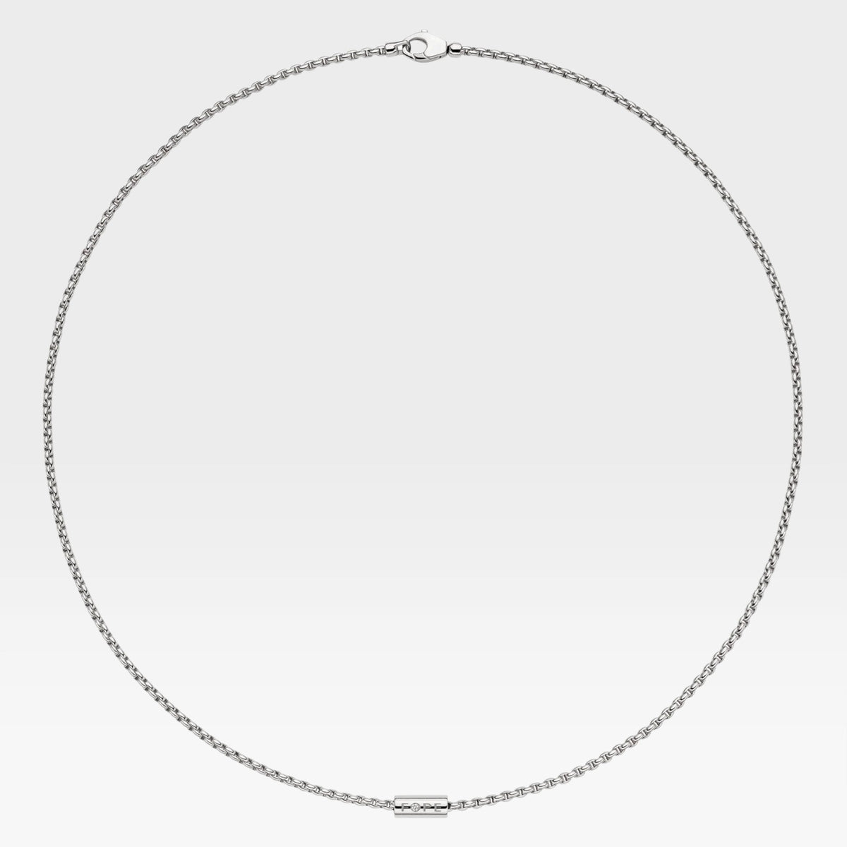 Fope Aria 18K White Gold Necklace with White Diamond.