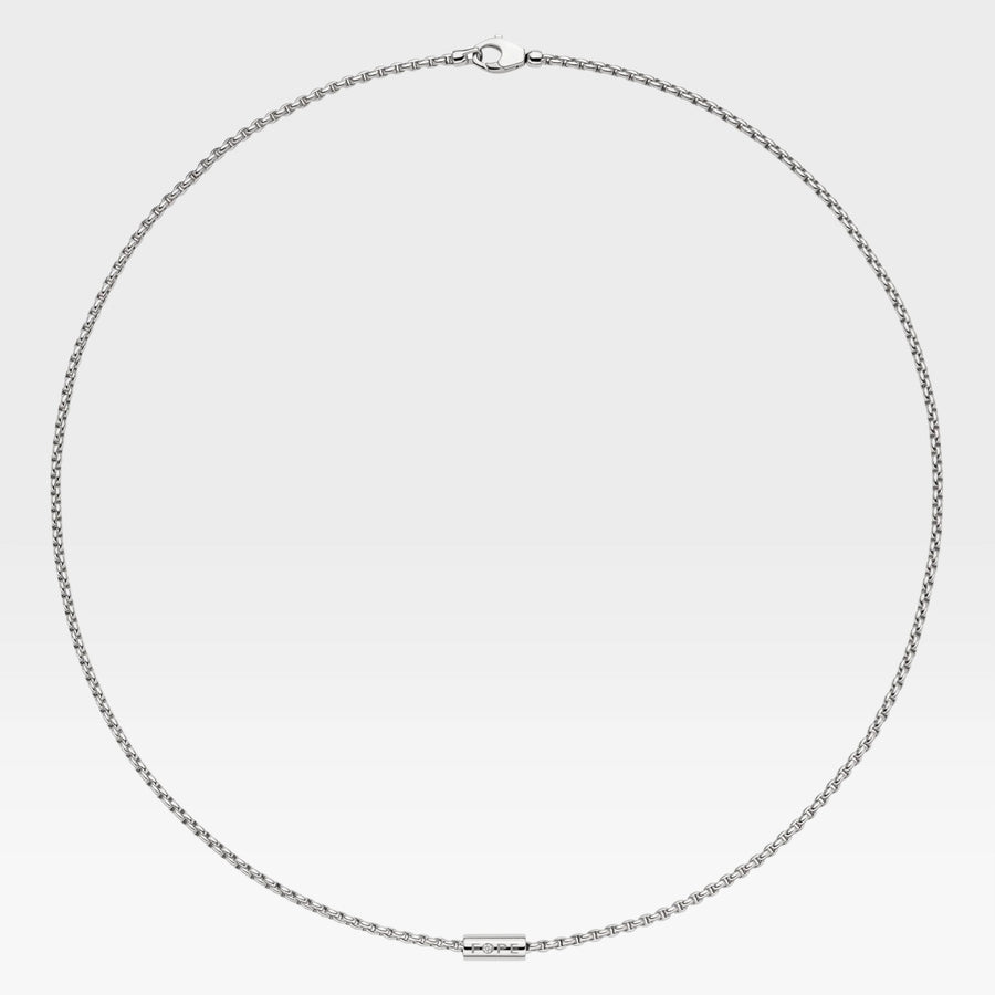Fope Aria 18K White Gold Necklace with White Diamond.