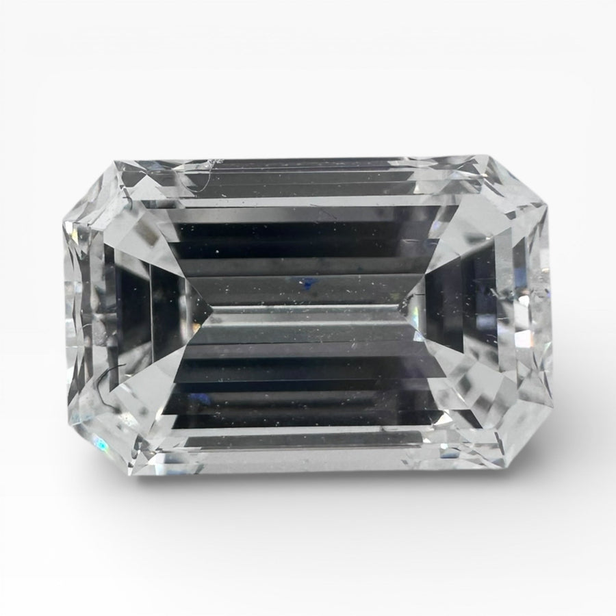1.54 Carat GIA Certified SI1, Color F, Emerald Cut Natural Diamond.