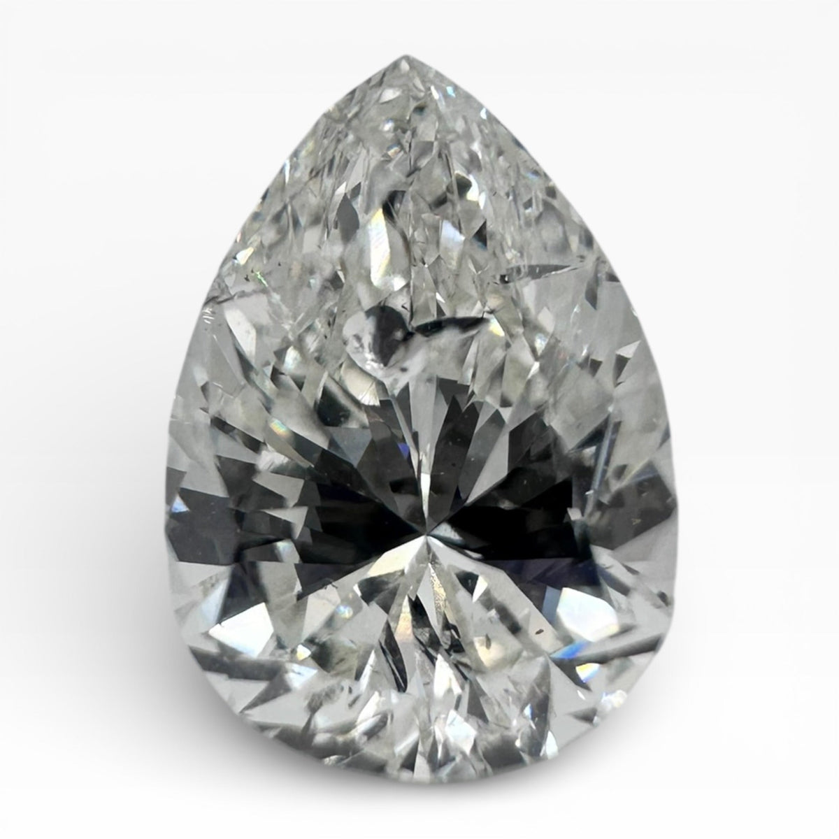 1.27 Carat GIA Certified I1, Color I, Pear Brilliant Cut Natural Diamond.