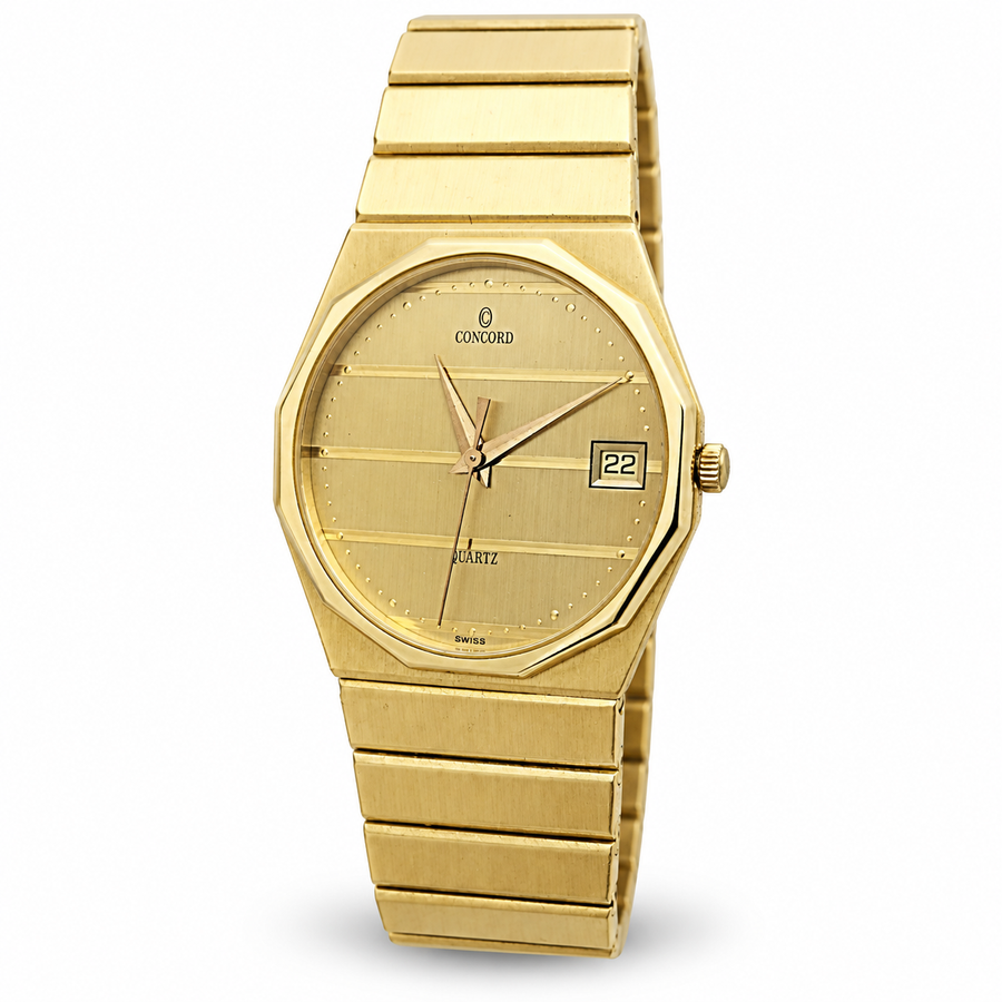 Men's Concord 33mm Mariner Octagon 14K Yellow Gold Watch with Gold Dial. (Pre-Owned)