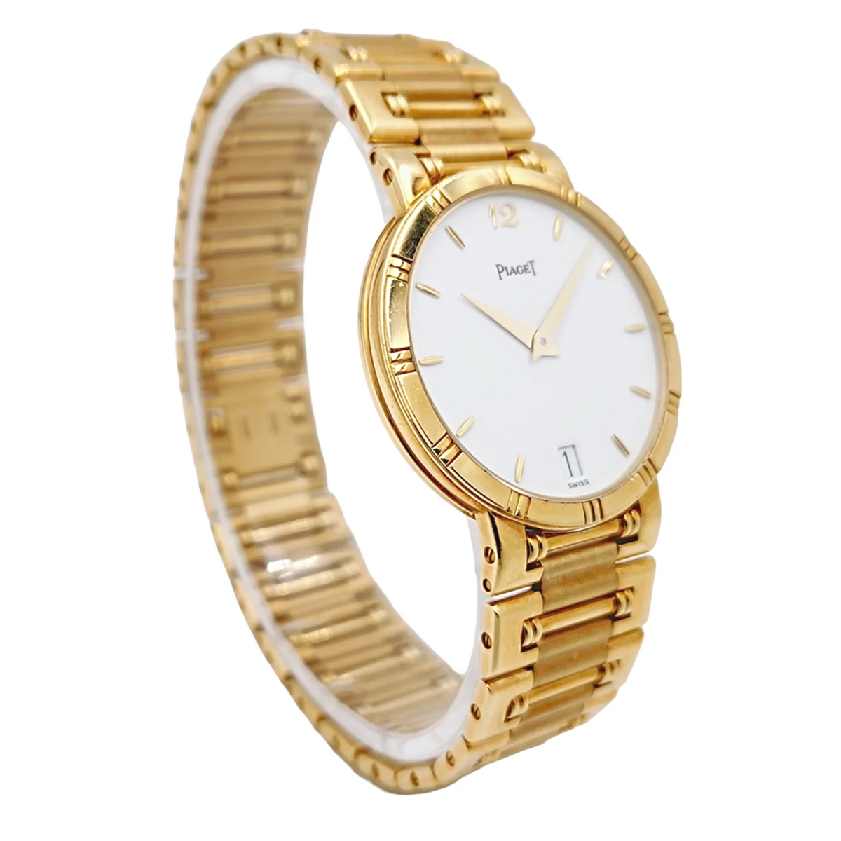 Men's Piaget 31mm Dancer Vintage Solid 18K Yellow Gold Band Watch