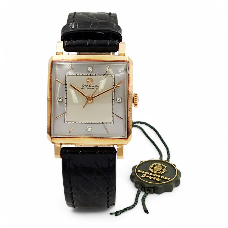 Men's Omega 29mm Vintage Automatic Gold Plated Watch with Blue Diamond Dial. (Pre-Owned)