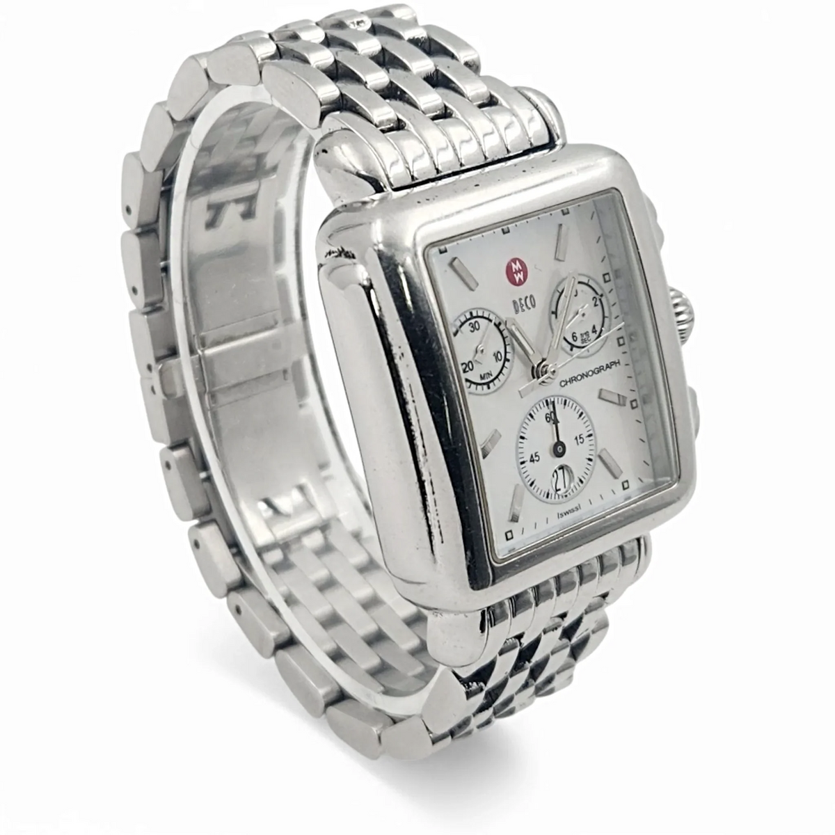Michele
 Revele Stainless Steel, Mother-Of-Pearl & Diamond Bracelet Watch main image 1