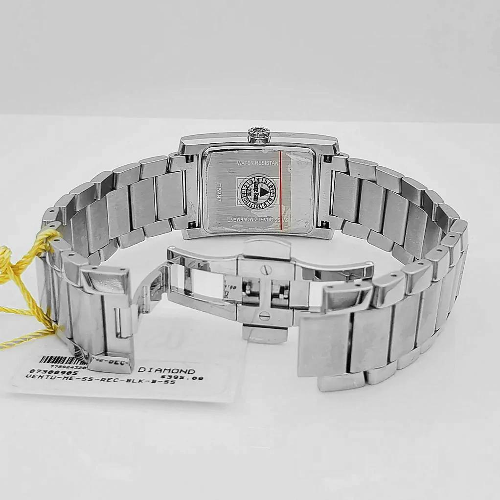 Ladies ESQ Swiss Movado Venture Stainless Steel Watch with Black Diamond Dial. (NEW)