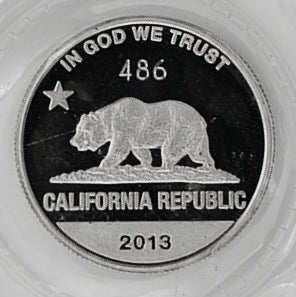 2013 California Republic 1/2 oz .999 "We the People" Fine Pure Silver Coin. (LOT OF 40)