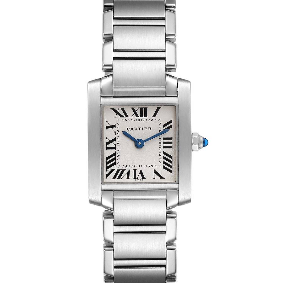 Ladies Medium Cartier Tank Francaise Stainless Steel Watch In Matte Finish. (Pre-Owned)