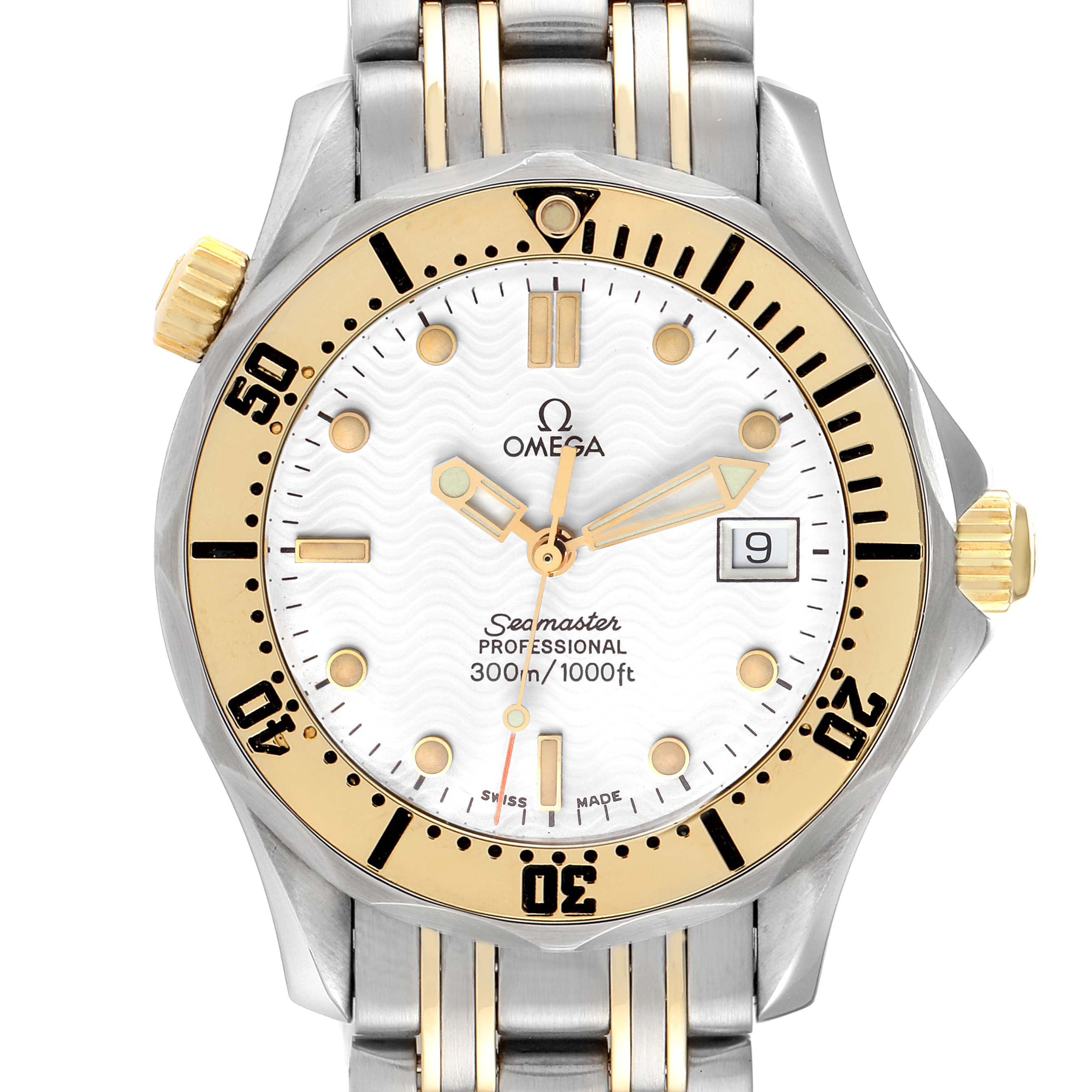 Men's Omega Seamaster 41mm Professional 18K Yellow Gold / Stainless Steel Watch with Rotating Bezel. (Pre-Owned)