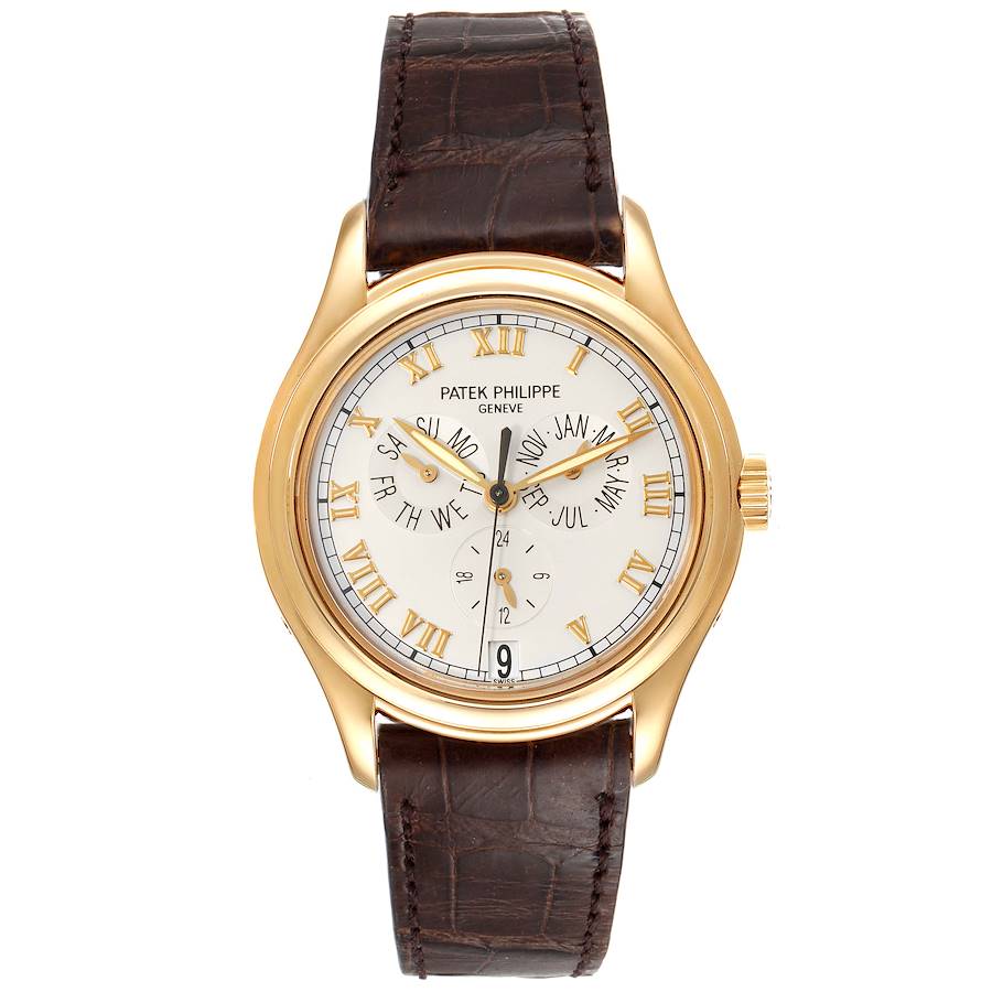 Men's Patek Philippe Complications 18K Gold Yellow Gold Automatic Wrist Watch with Annual Calendar. (Pre-Owned Model 5035)