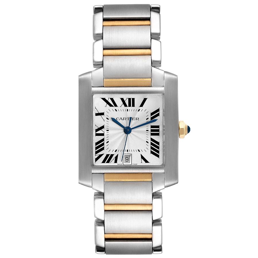 Unisex Large Cartier Tank Francaise Two Tone Watch with 18K Yellow Gold / Stainless Steel Polished Finish. (Pre-Owned)