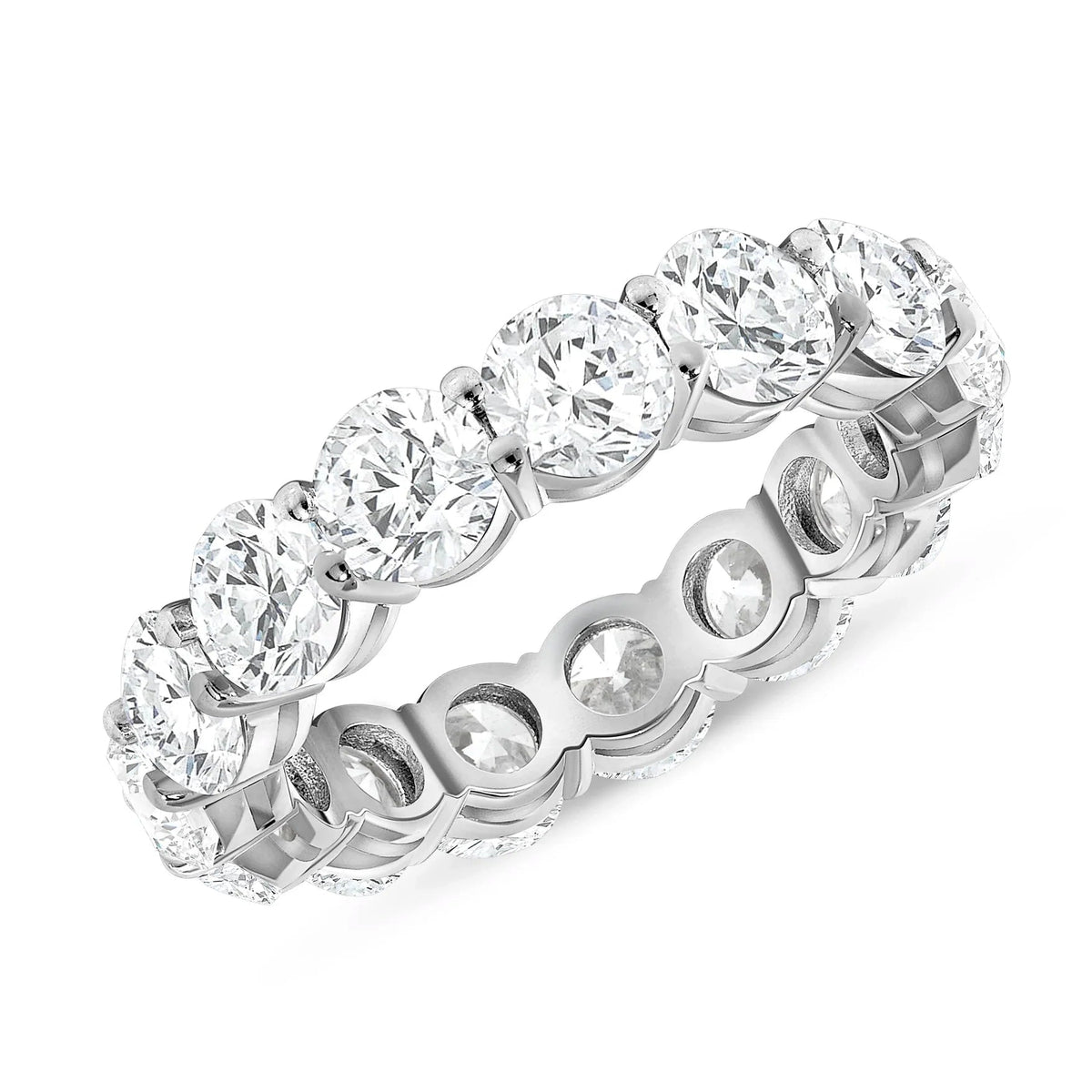 14K Round Cut Natural Diamond Eternity Band. Diamond Option 2.00 / 3.00 / 4.00 Carat.