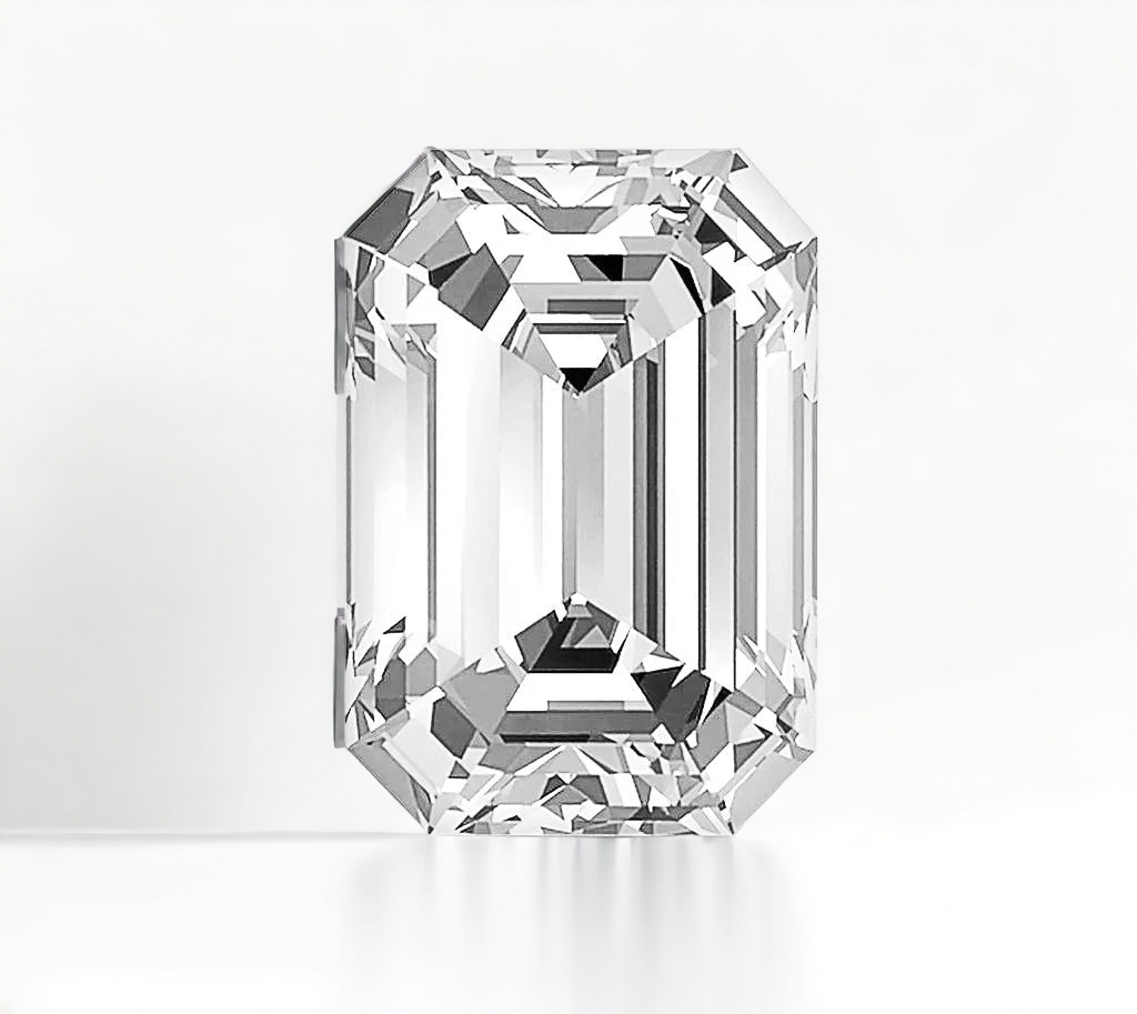1.00 Carat GIA Certified SI2, Color G, Emerald Cut Natural Diamond.