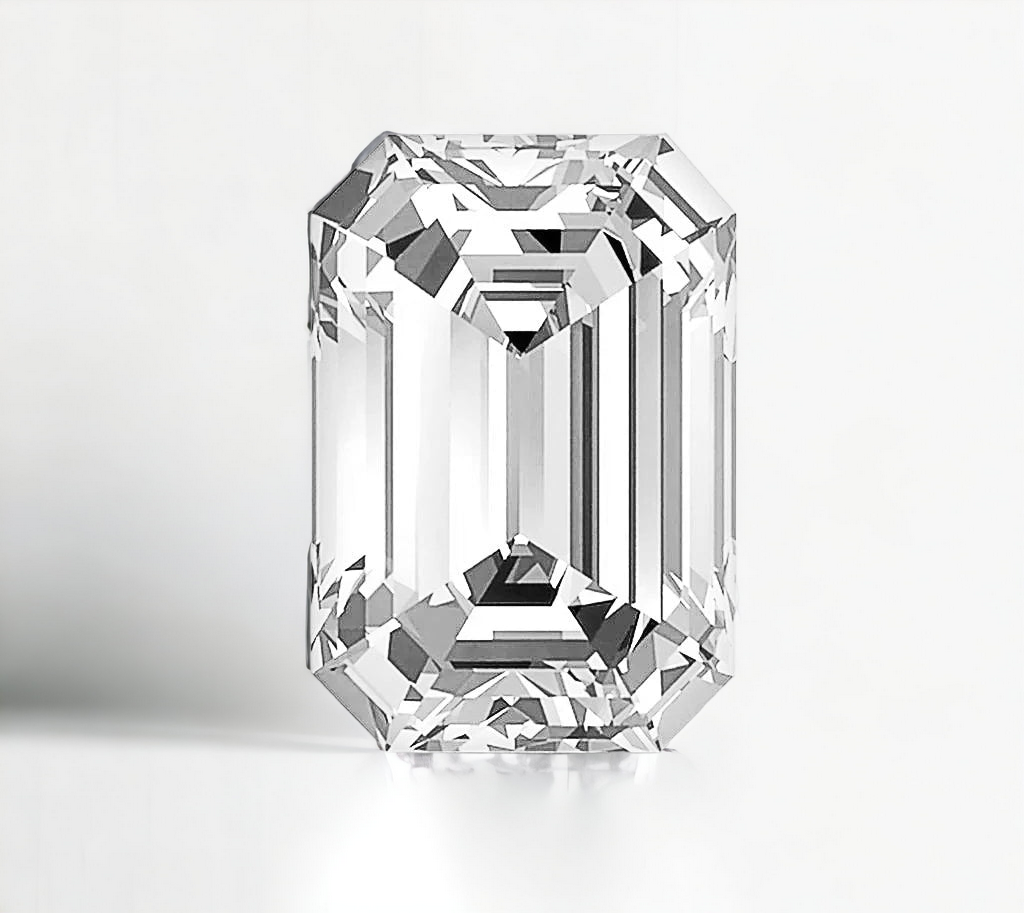 1.54 Carat GIA Certified SI1, Color F, Emerald Cut Natural Diamond.