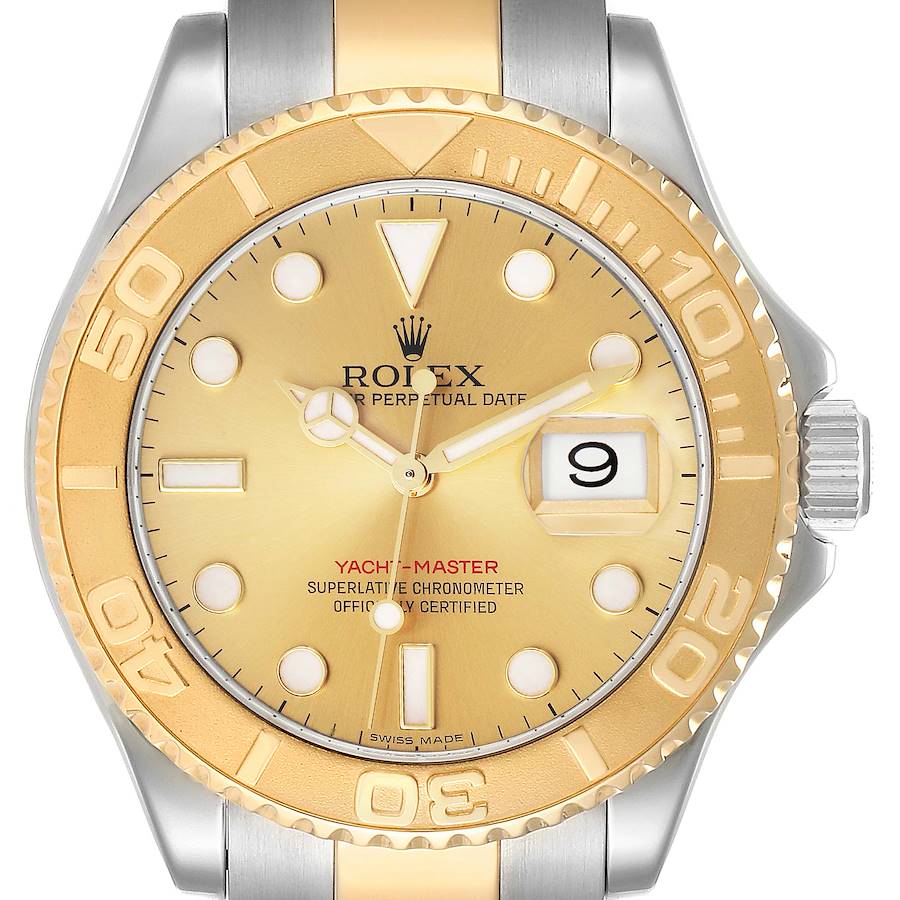 2006 Men's Rolex 40mm Yacht-Master Two Tone 18K Yellow Gold / Stainless Steel Watch with Champagne Dial. (Pre-Owned 16623)