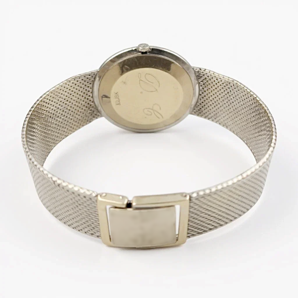 Unisex Le Coultre 33mm Vintage 18K White Gold Watch with Silver Dial. (Pre-Owned)