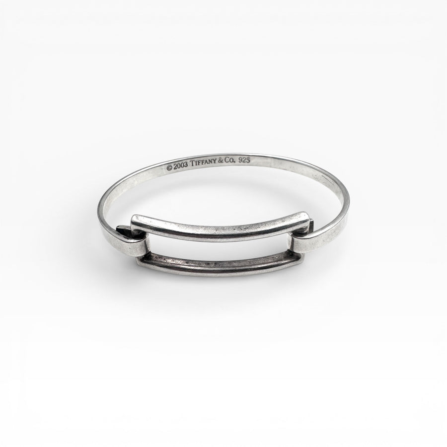 Tiffany & Co. Sterling Silver Open Rectangle 6.25" Bangle Bracelet. (Pre-Owned)