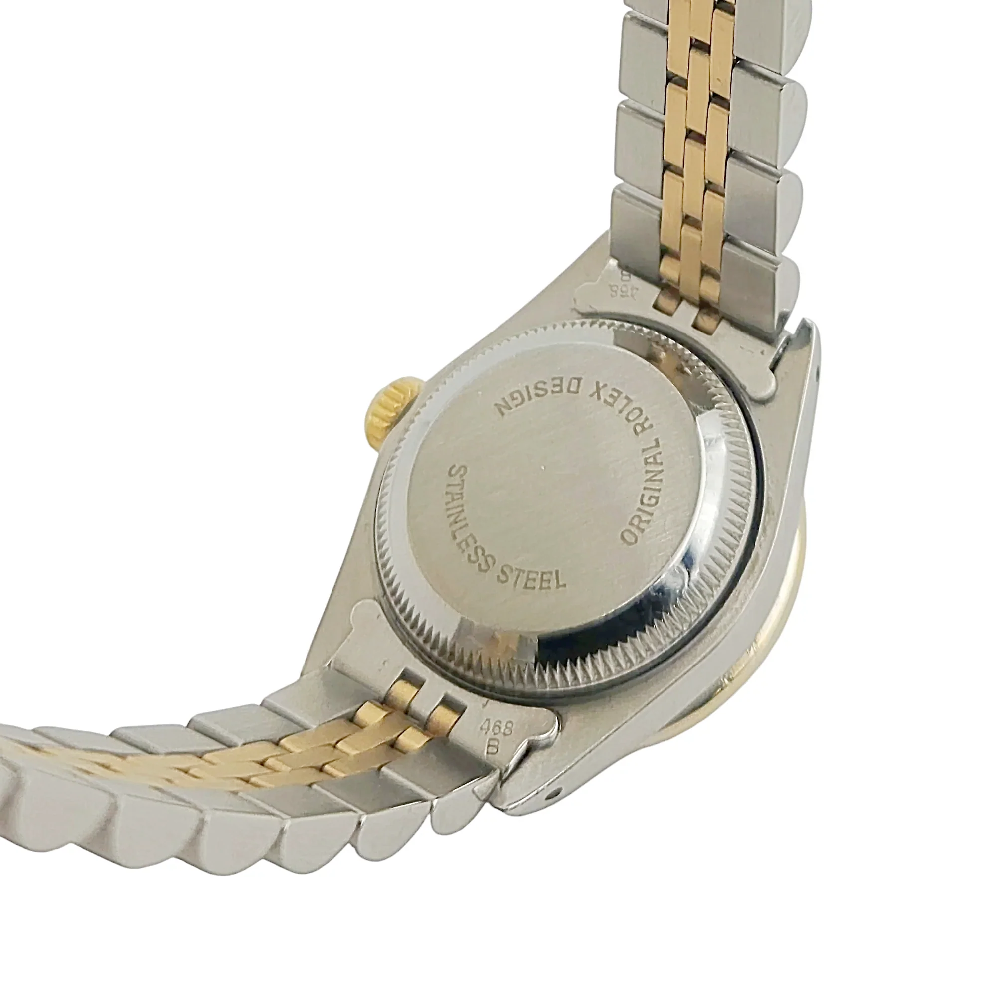 *Ladies Rolex 26mm Datejust 18K Yellow Gold / Stainless Steel Two Tone Watch with Silver Diamond Dial and Diamond Bezel. (Pre-Owned Box/Paper 69173)