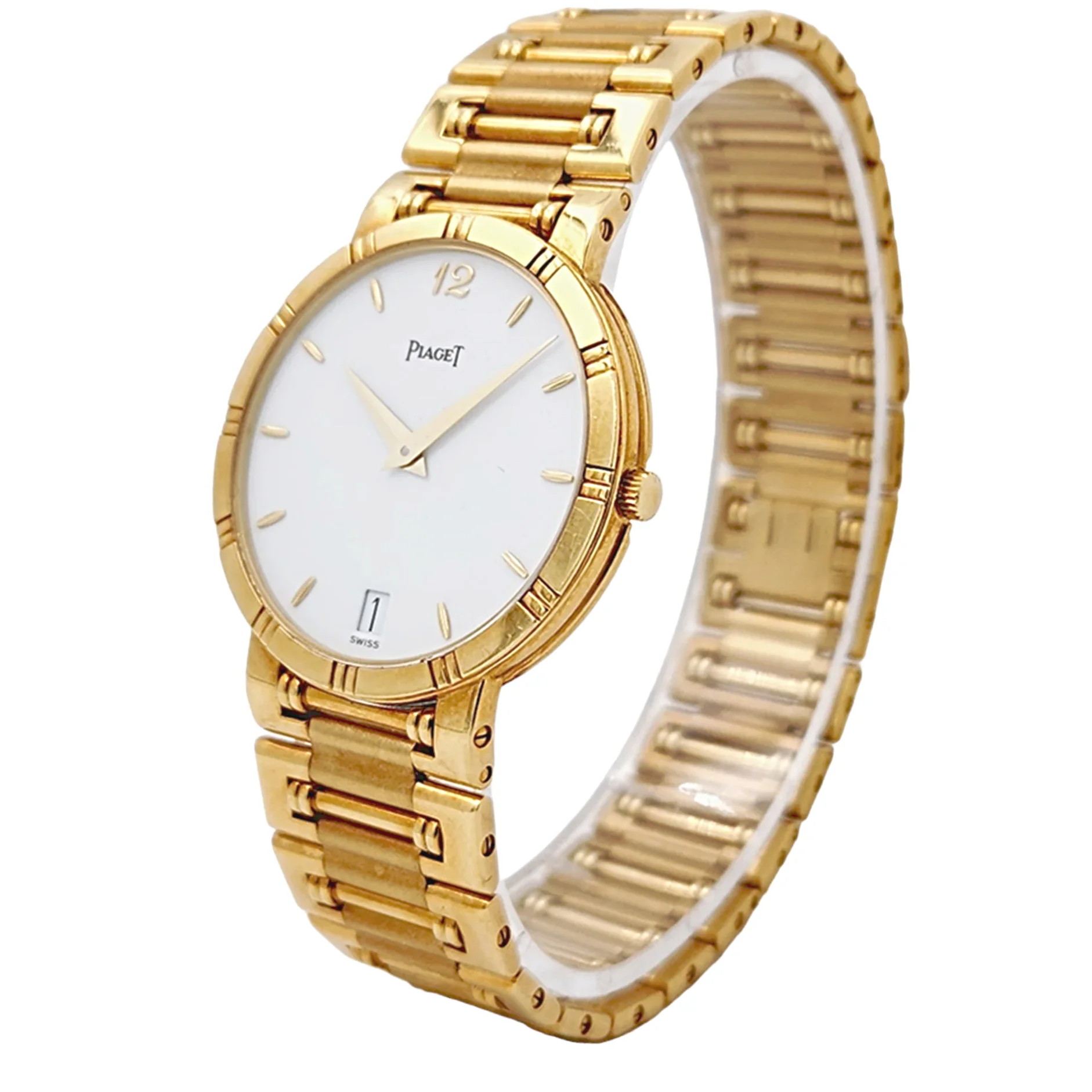 Men's Piaget 31mm Dancer Vintage Solid 18K Yellow Gold Band Watch Men's Piaget 31mm Dancer Vintage Solid 18K Yellow Gold Band Watch