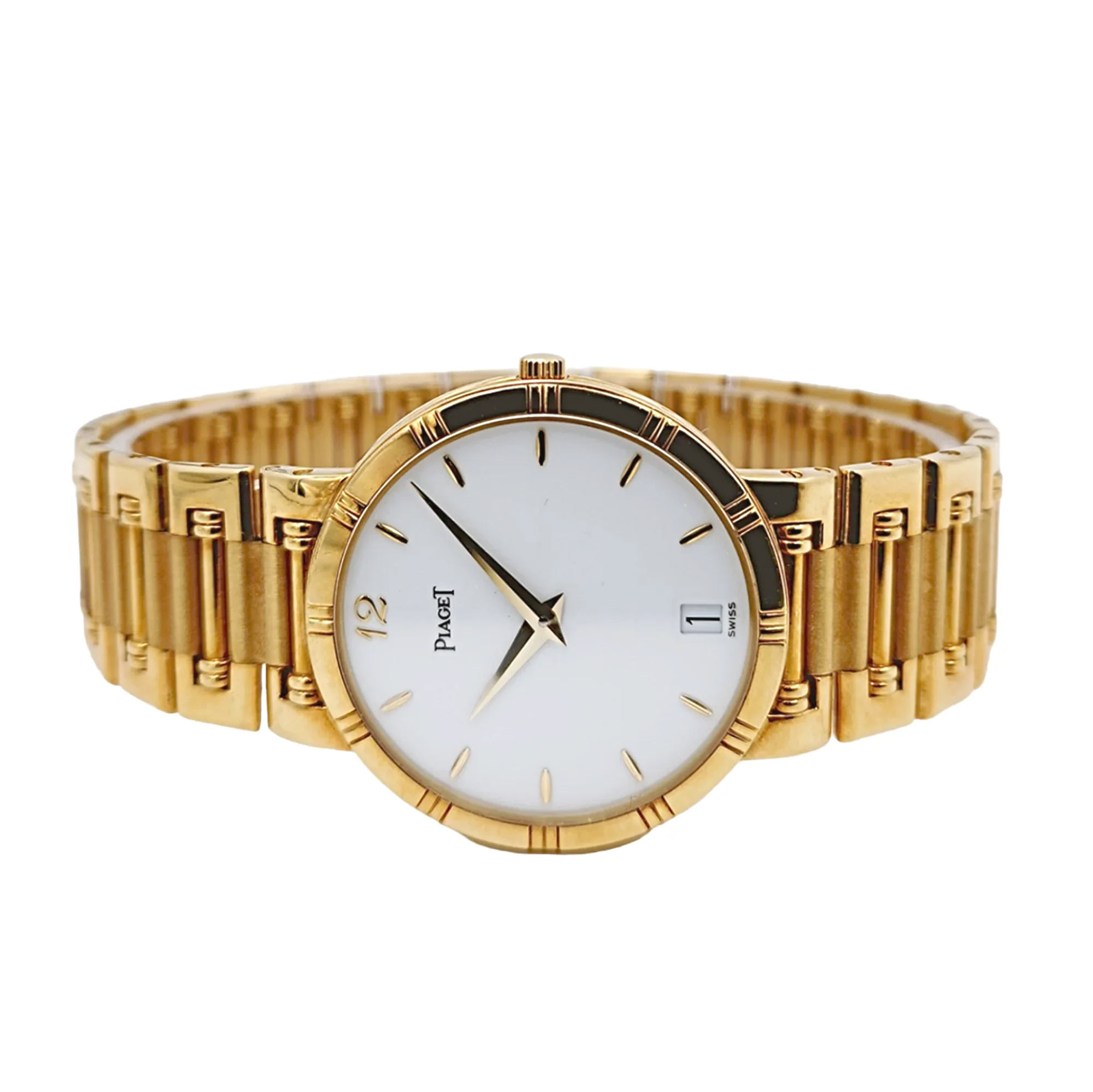 Men's Piaget 31mm Dancer Vintage Solid 18K Yellow Gold Band Watch Men's Piaget 31mm Dancer Vintage Solid 18K Yellow Gold Band Watch