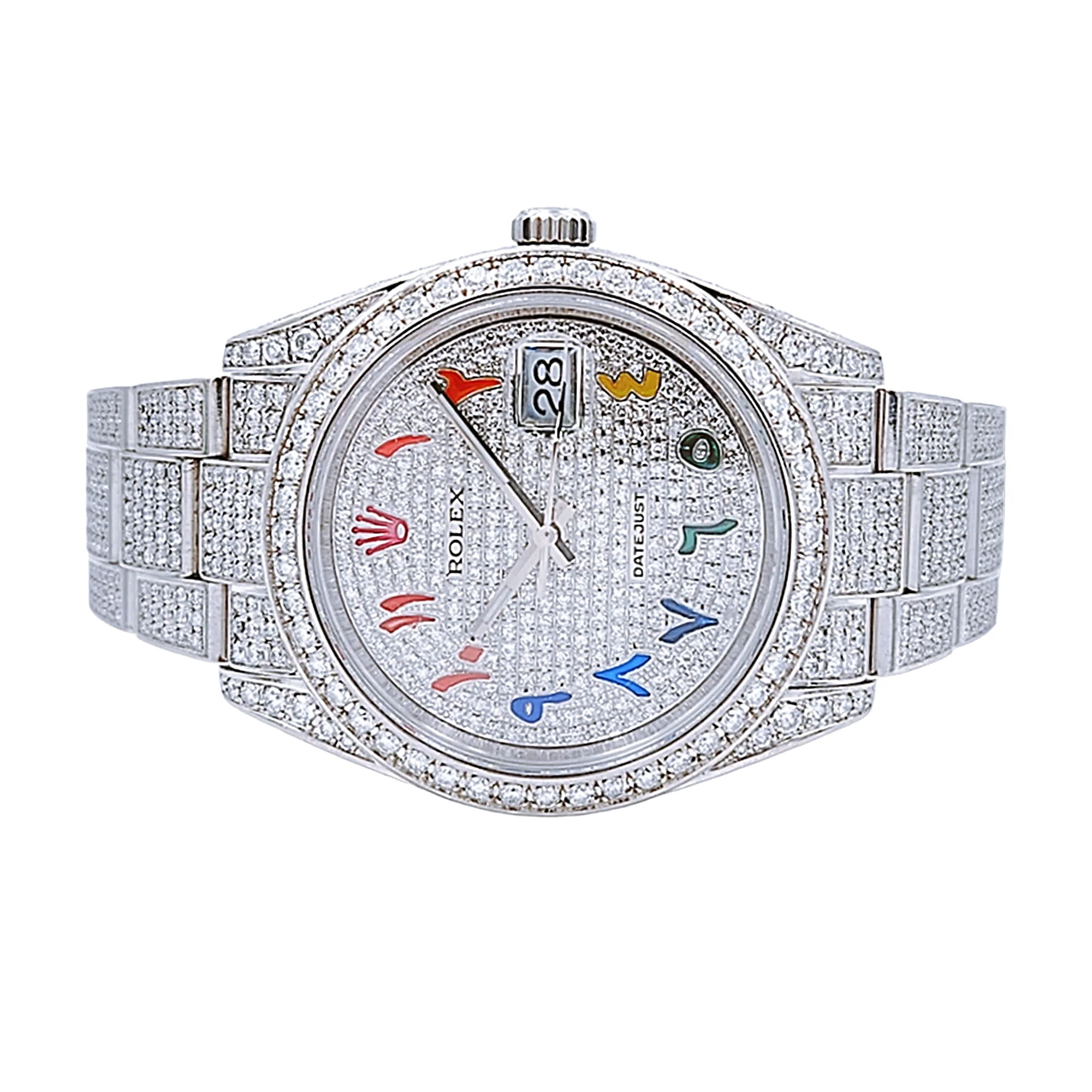 Men's Rolex 40mm DateJust Diamond Bracelet / Stainless Steel Watch with Diamond Dial and Diamond Bezel. (Pre-Owned)