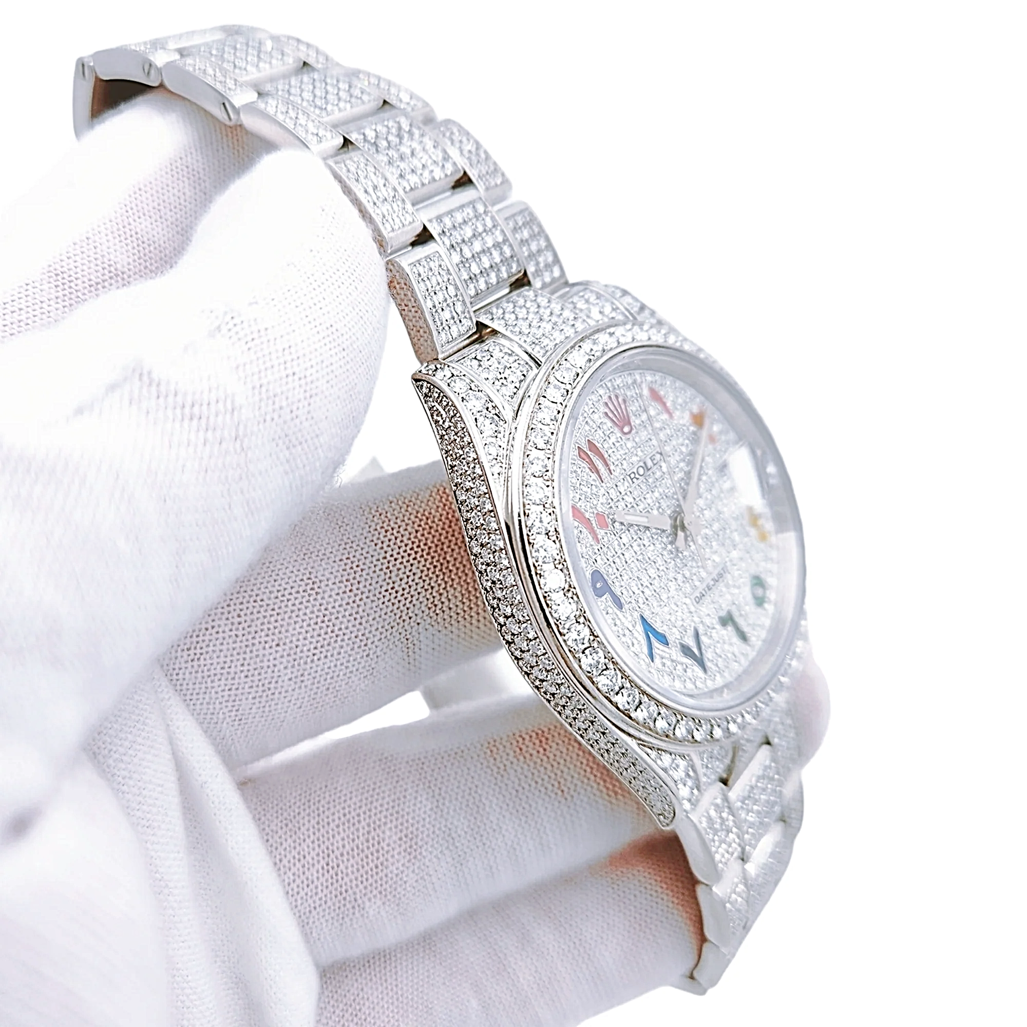 Men's Rolex 40mm DateJust Diamond Bracelet / Stainless Steel Watch with Diamond Dial and Diamond Bezel. (Pre-Owned)