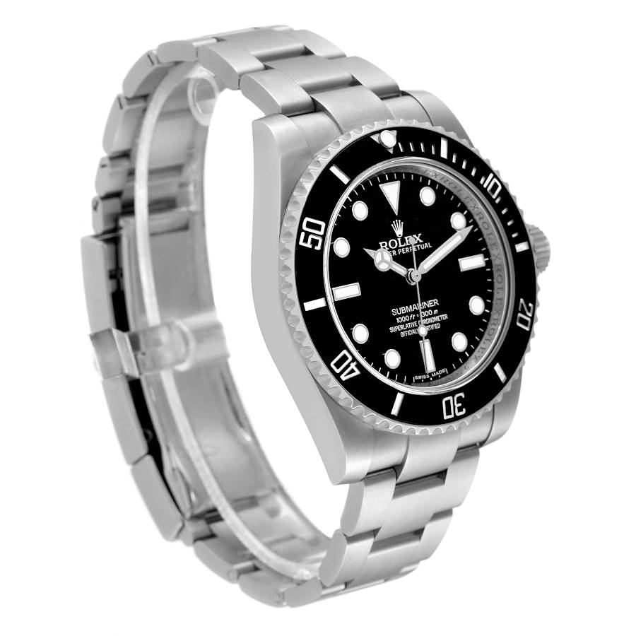 2014 Men's Rolex 40mm Submariner Oyster Perpetual Stainless Steel Wristwatch w/ Black Dial & Black Bezel. (Pre-Owned 114060)