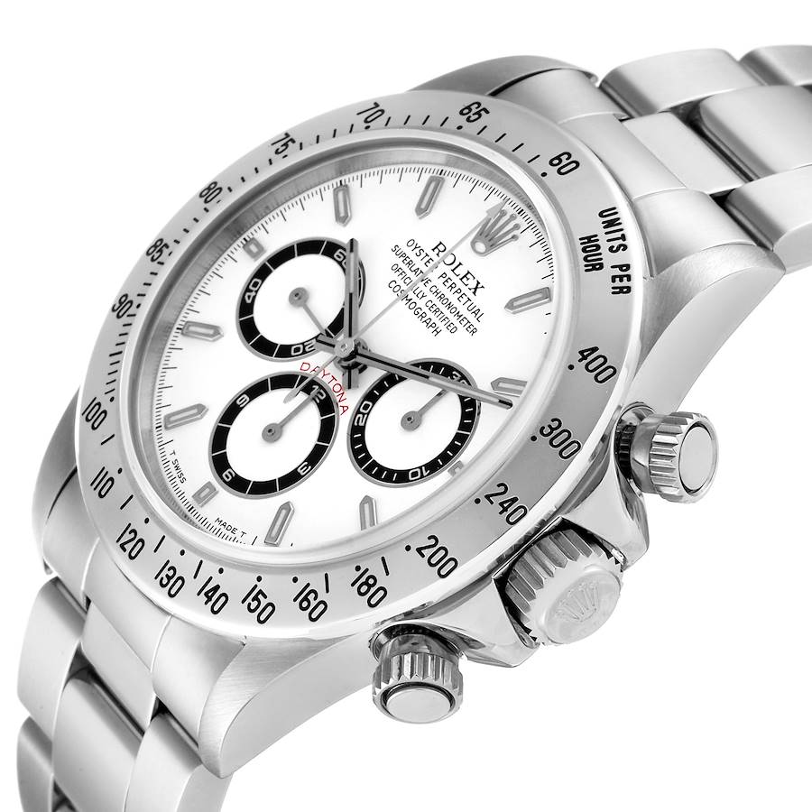 Men's Rolex Daytona 40mm Stainless Steel Wristwatch w/ White Chronograph Dial. (Pre-Owned 16520)