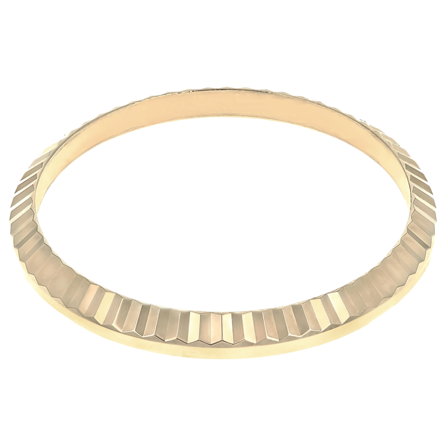 Rolex 18K Yellow Gold Fluted Bezel for 26mm Datejust. (Rolex Accessory)