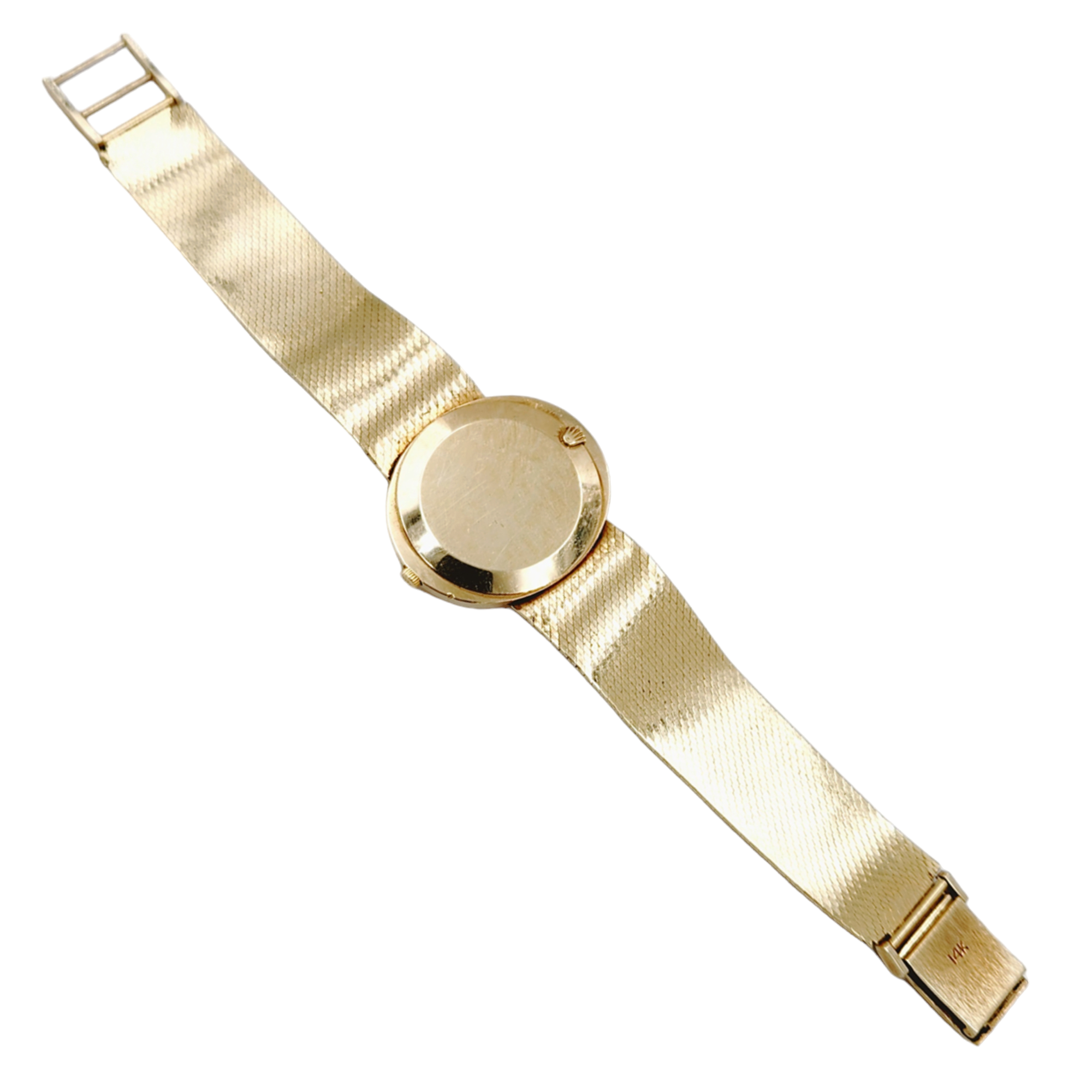 Rolex Cellini Vintage 14K Yellow Gold Wristwatch w/ Light Champagne Dial & Smooth Bezel. (Pre-Owned)