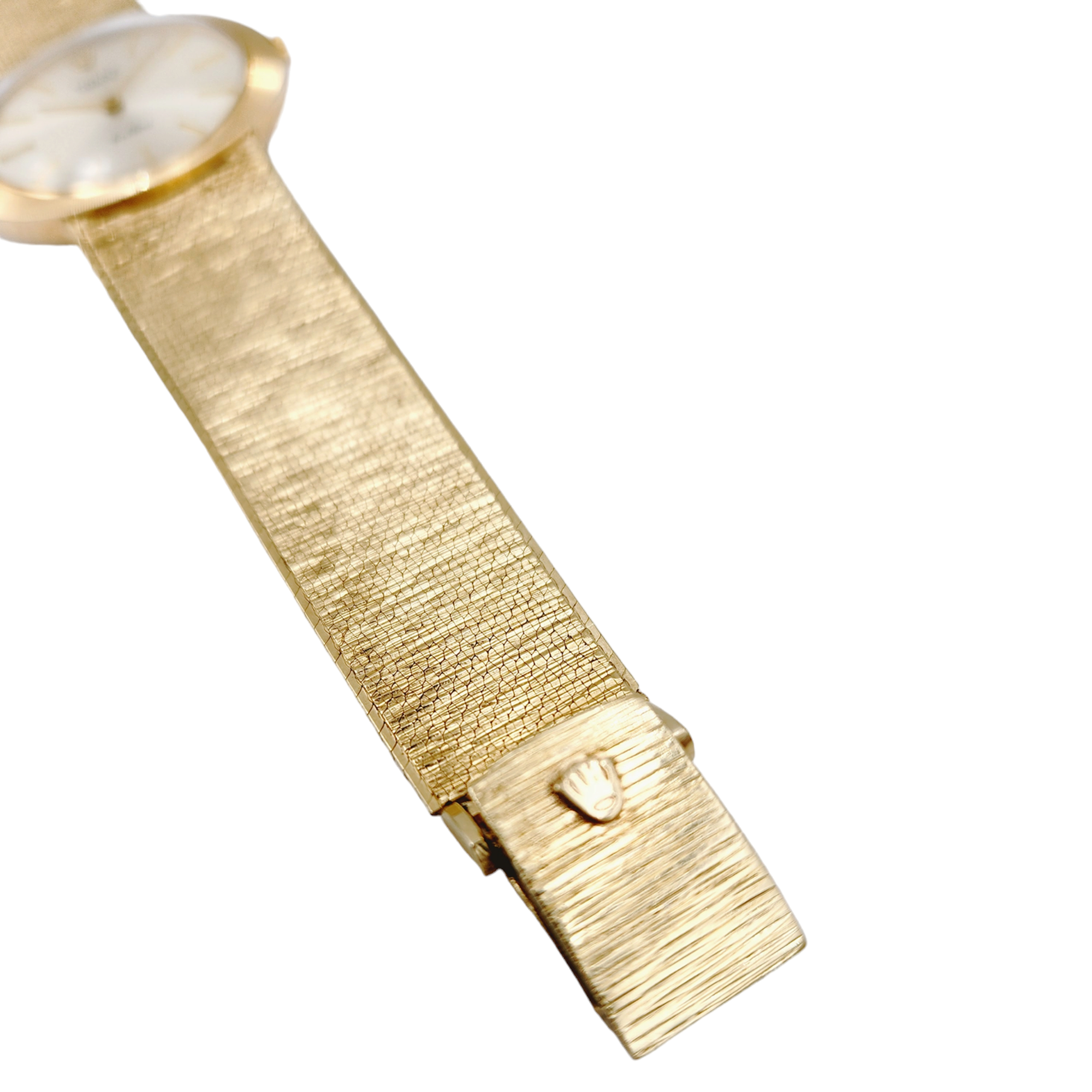 *Rolex Cellini Vintage 14K Yellow Gold Watch with Light Champagne Dial and Smooth Bezel.