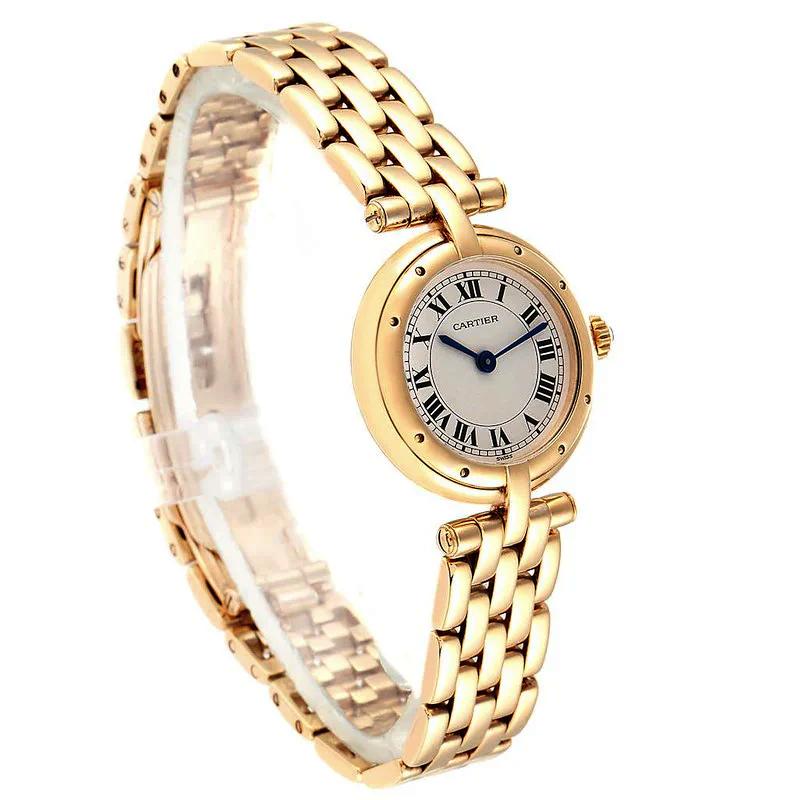 Ladies Cartier 24mm Vendome 18K Yellow Gold Watch with Roman Numeral Champagne Dial and Smooth Bezel. (Pre-Owned 1089)