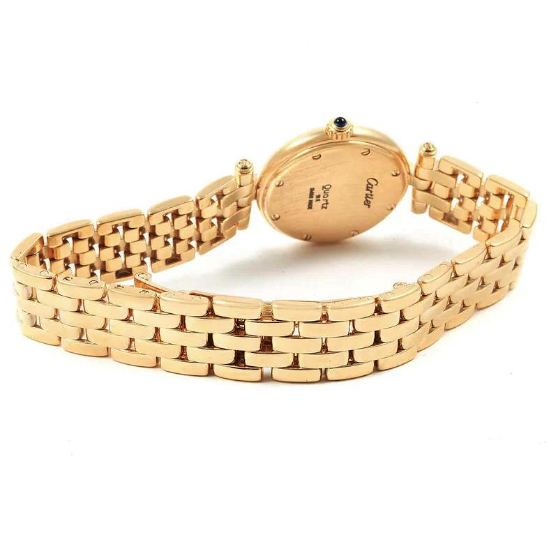 Ladies Cartier 24mm Vendome 18K Yellow Gold Watch with Roman Numeral Champagne Dial and Smooth Bezel. (Pre-Owned 1089)