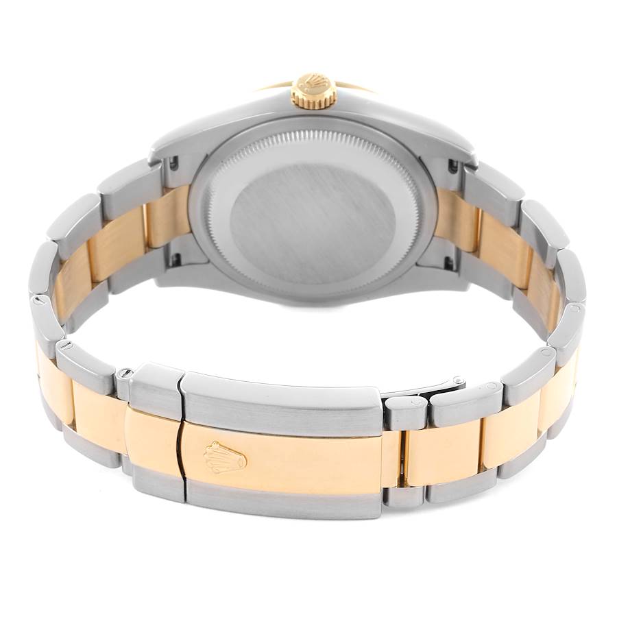 Men's Rolex 36mm DateJust Two Tone 18K Yellow Gold / Stainless Steel Watch with Champagne Diamond Dial and Diamond Bezel. (Pre-Owned 116243)