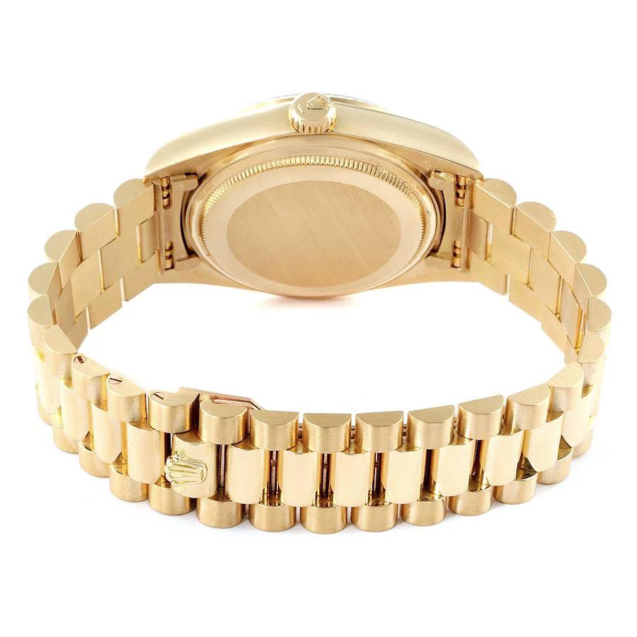 Men's Rolex 36mm Presidential Day-Date 18K Yellow Gold Watch with Gold Dial and Fluted Bezel. (Pre-Owned 18038)