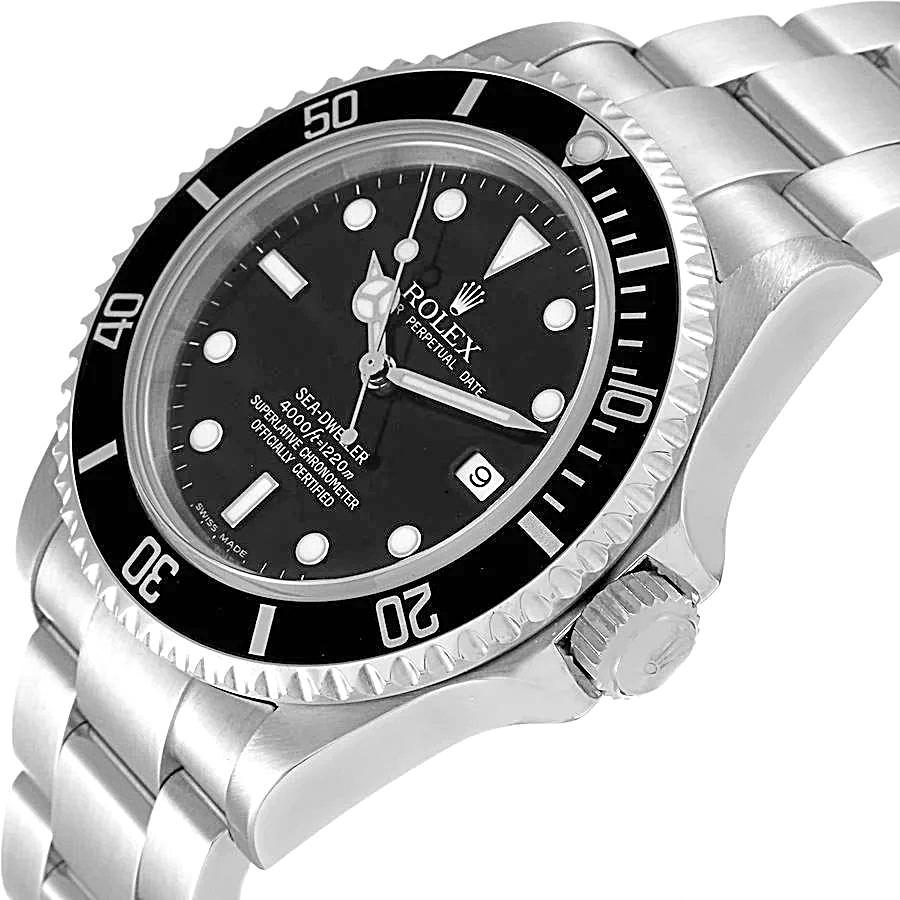 Men's Rolex 40mm Seadweller Oyster Perpetual Stainless Steel Watch with Black Dial and Black Bezel. (Pre-Owned 16600)