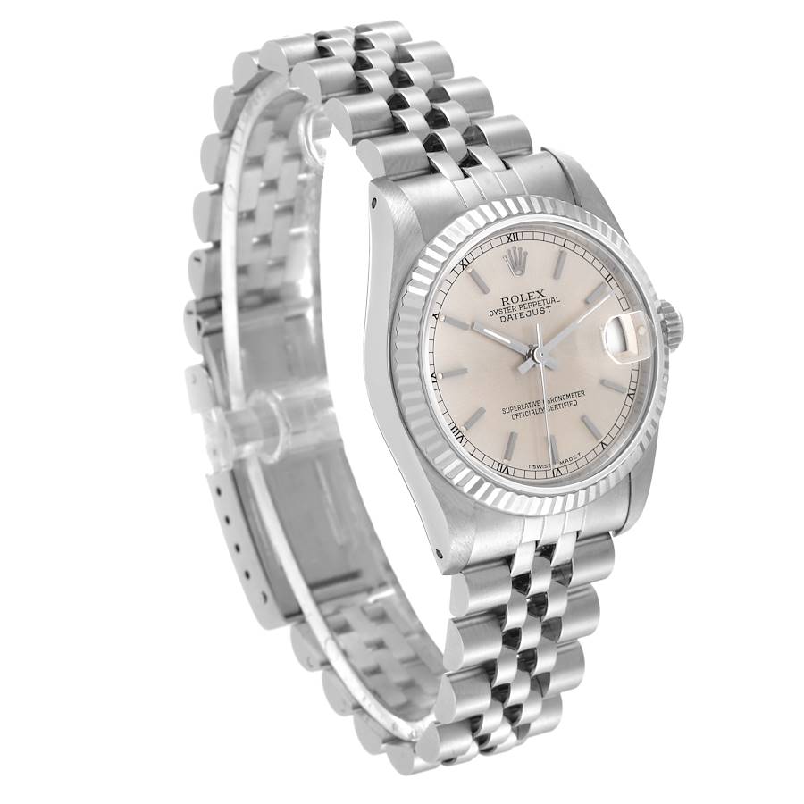 Ladies Rolex DateJust 31mm Midsize Stainless Steel Wristwatch w/ Silver Dial & Fluted Bezel. (Pre-Owned 68274)