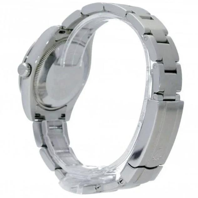 Ladies Midsize Rolex 31mm Oyster Perpetual Stainless Steel Watch with Copper Dial and Smooth Bezel. (Pre-Owned 177200)