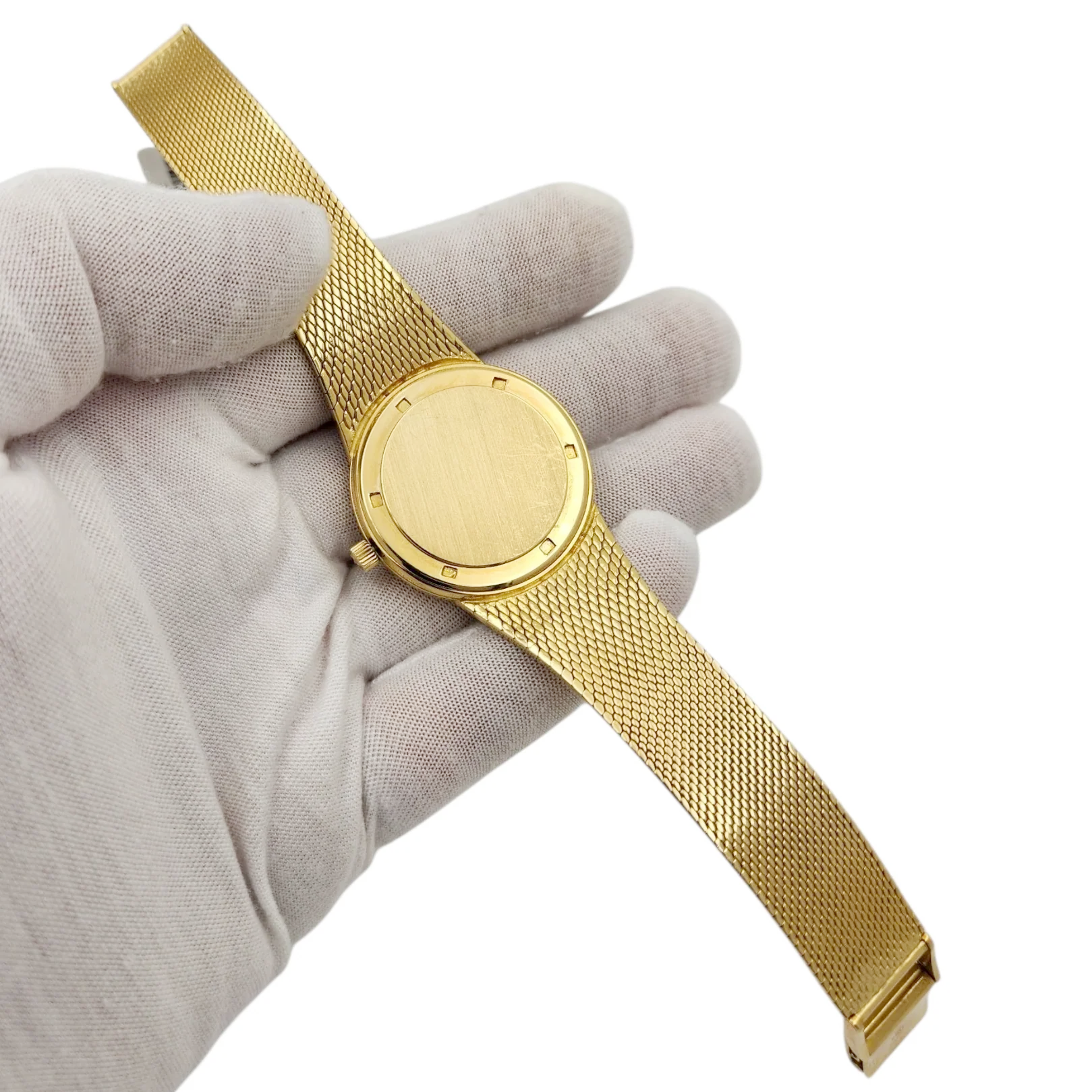 Unisex Eterna-Matic 3003 18K Yellow Gold 34mm Manual Wind Watch with Gold Dial. (Pre-Owned)