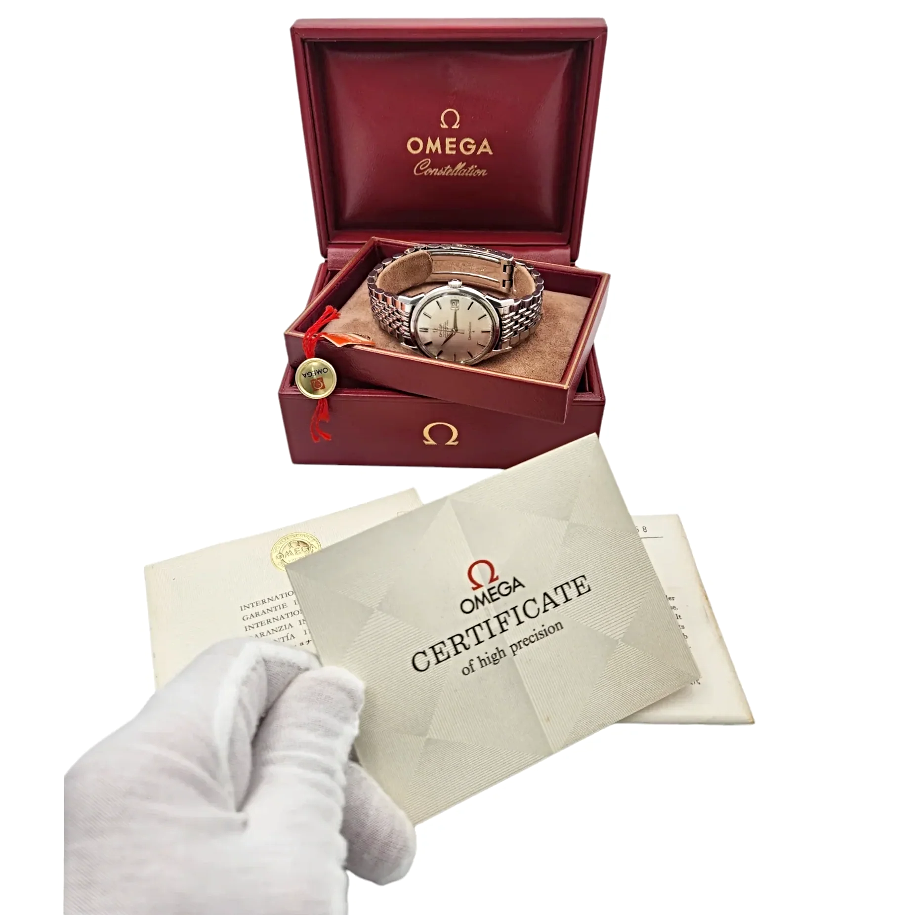 1960's Men's Omega Constellation 34mm Automatic Vintage Stainless Steel Watch with Silver Dial. (Pre-Owned)