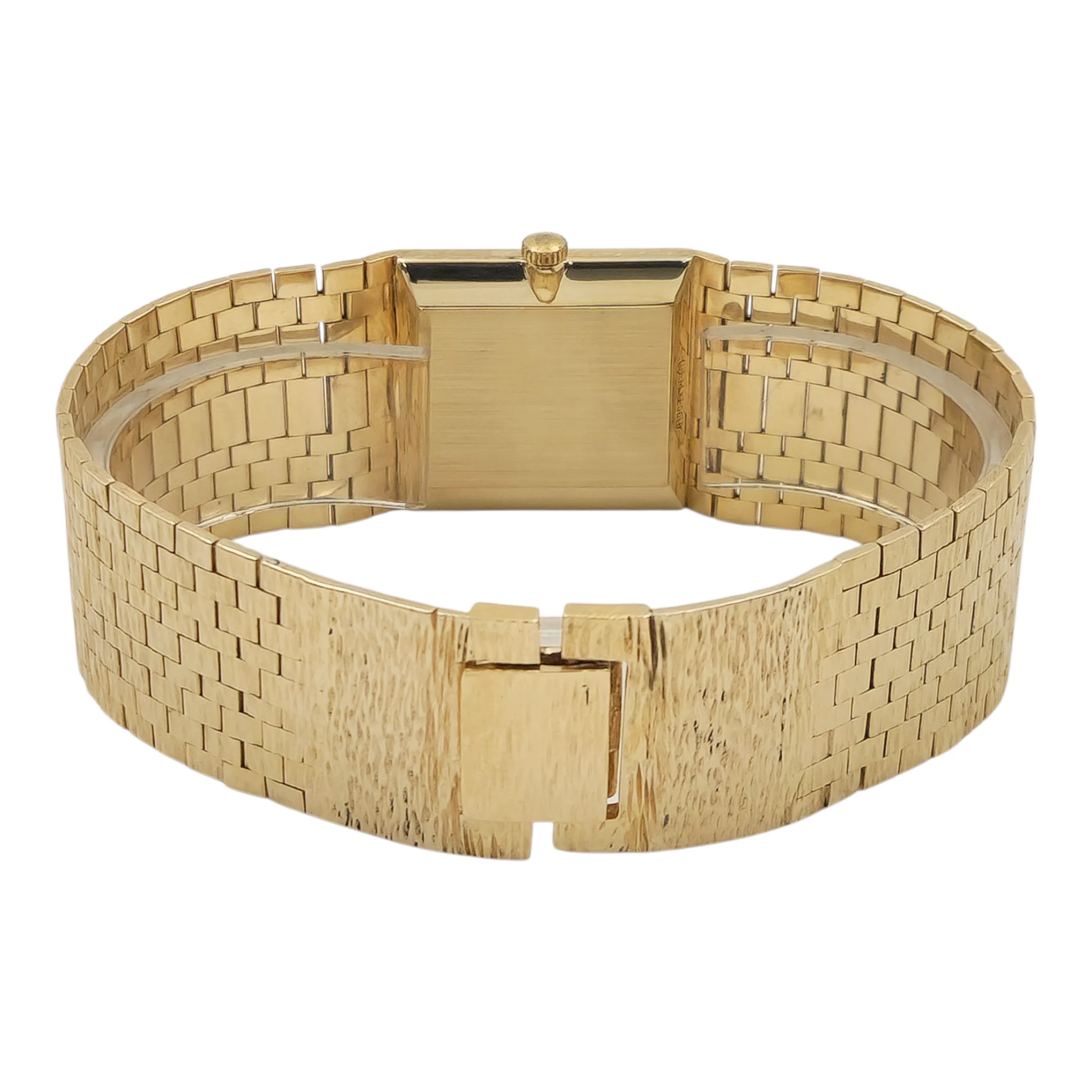 1950's Unisex Rolex 25mm Vintage 14K Yellow Gold Watch with Gold Dial and Gold Mesh Bracelet. (Pre-Owned)