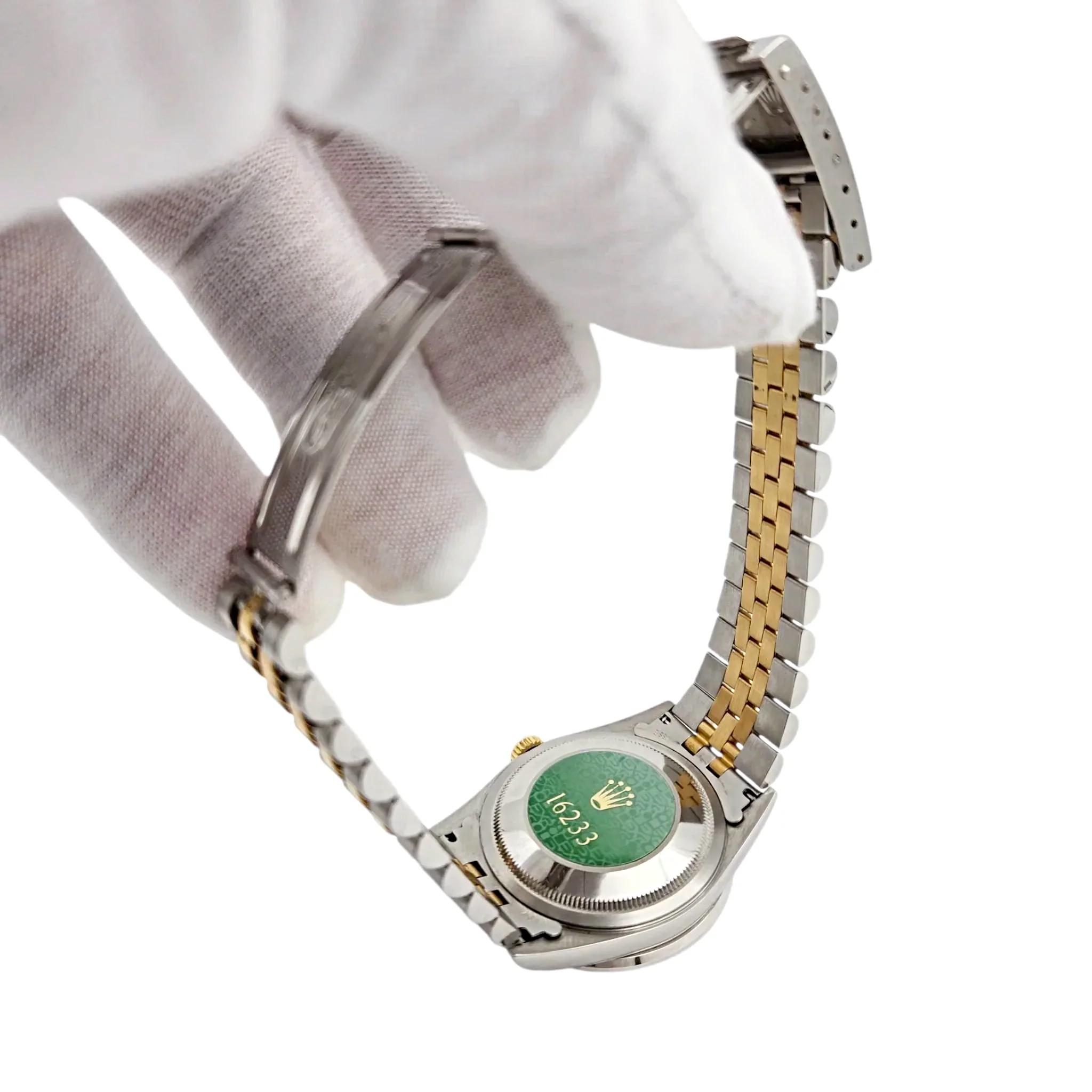 Men's Rolex 36mm DateJust Two Tone 18K Gold / Stainless Steel Watch with Brown 3D Anniversary Dial and Fluted Bezel. (Pre-Owned 16233)