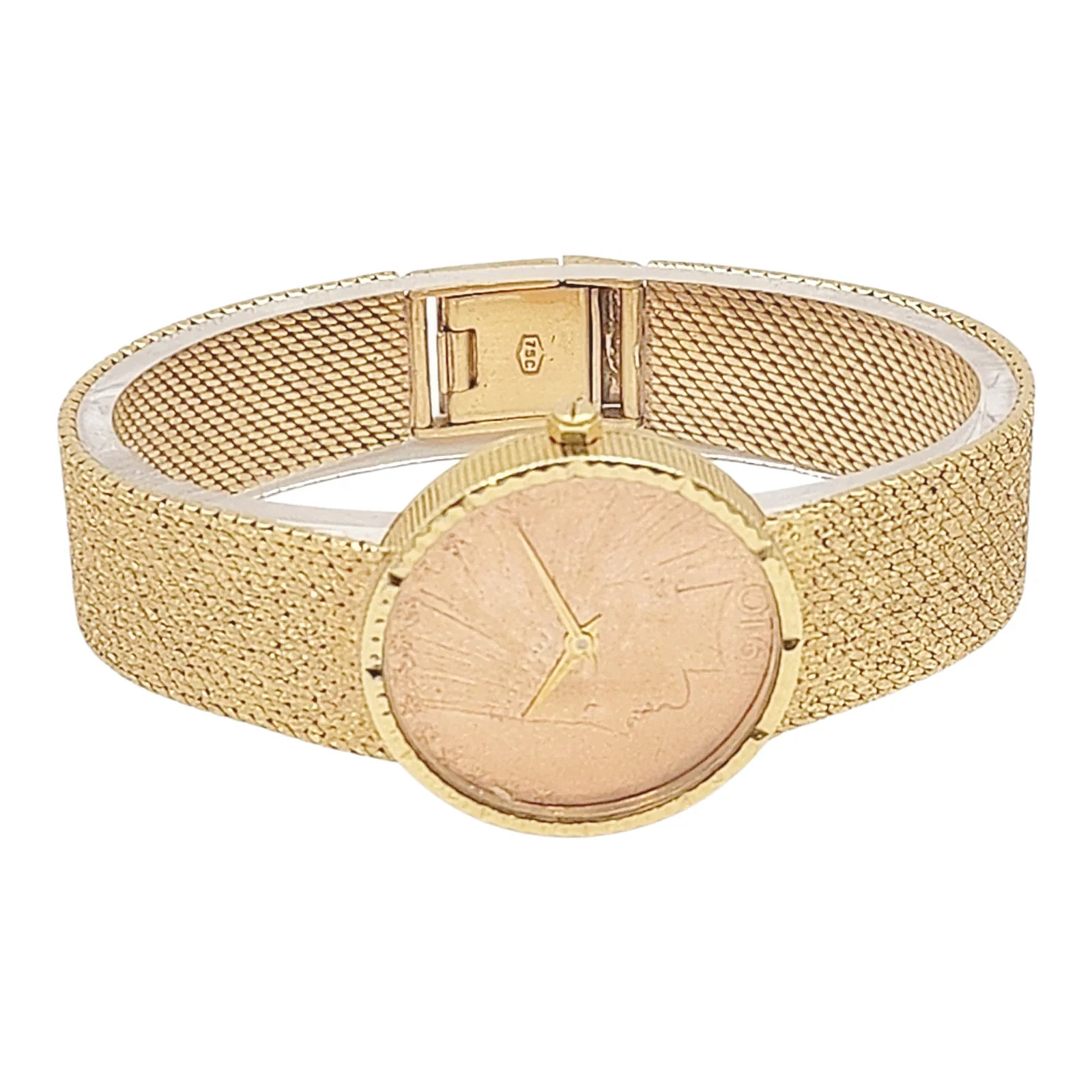 1910 Ladies Geneve 28mm Indian Eagle 22K Gold $10 Dollar Coin Watch with 18K Yellow Gold Bracelet. (Pre-Owned)