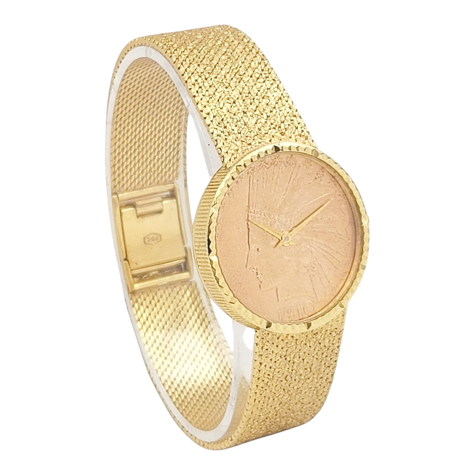 1910 Ladies Geneve 28mm Indian Eagle 22K Gold $10 Dollar Coin Watch with 18K Yellow Gold Bracelet. (Pre-Owned)