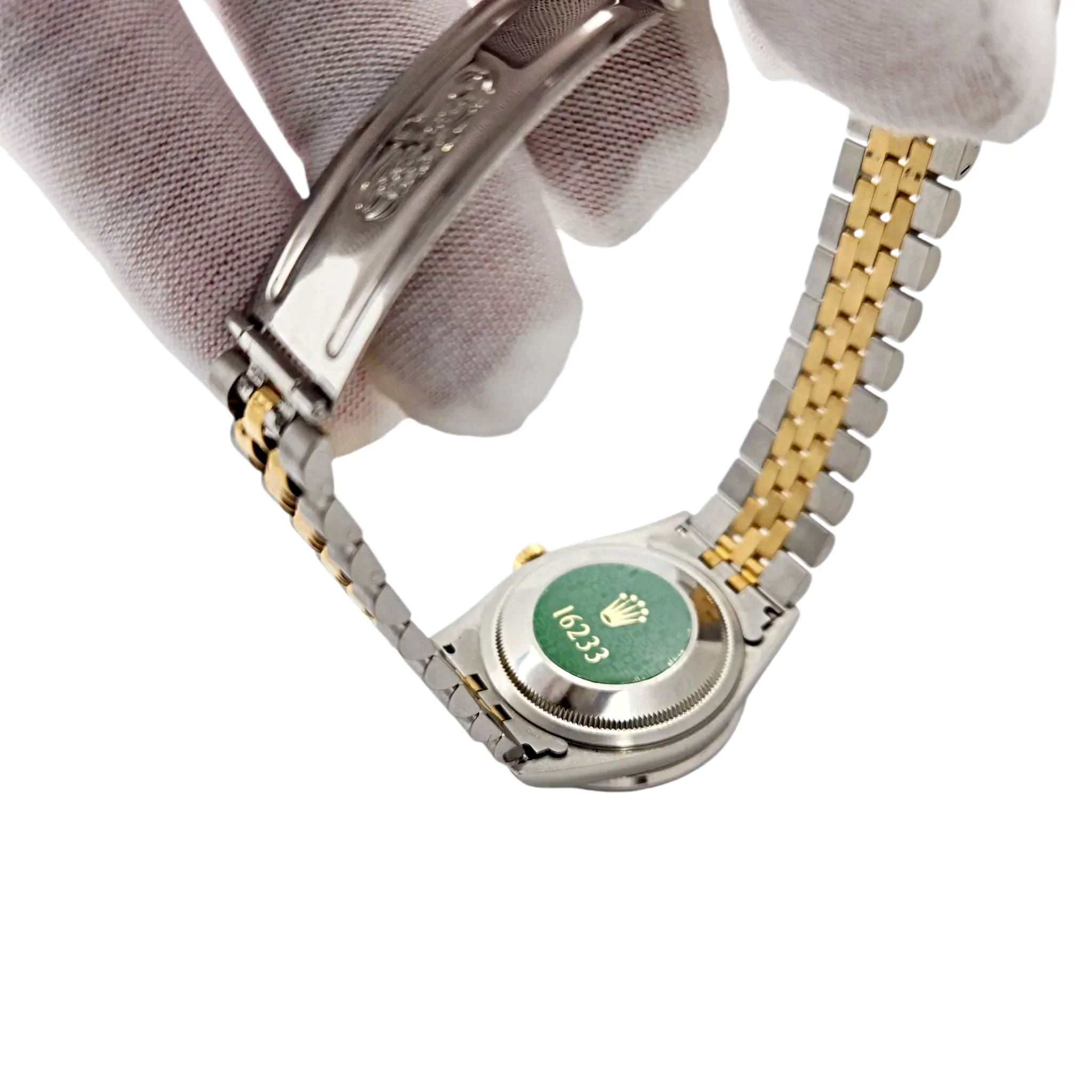 Men's Rolex 36mm DateJust Two Tone 18K Gold / Stainless Steel Watch with Brown 3D Anniversary Dial and Fluted Bezel. (Pre-Owned 16233)