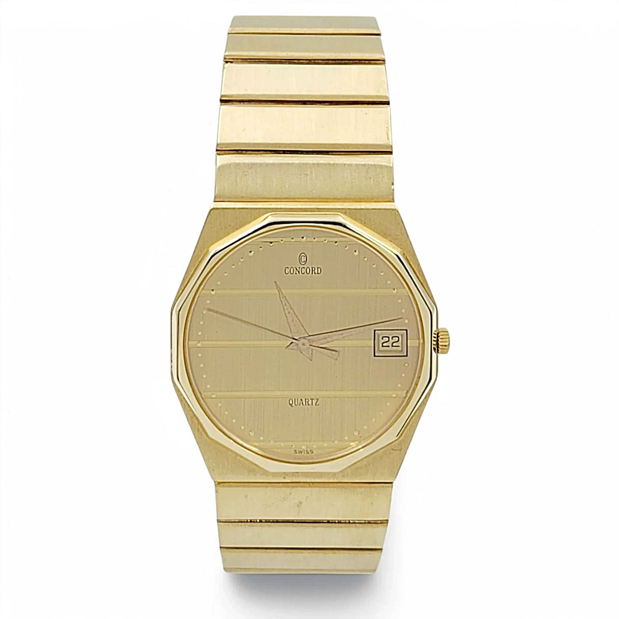 Men's Concord 33mm Mariner Octagon 14K Yellow Gold Watch with Gold Dial. (Pre-Owned)