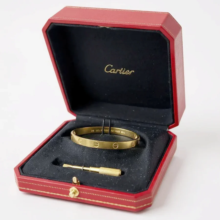Ladies Cartier 19 Love Bracelet in 18K Yellow Gold - Includes Cartier Box and Screwdriver. (Pre-Owned)
