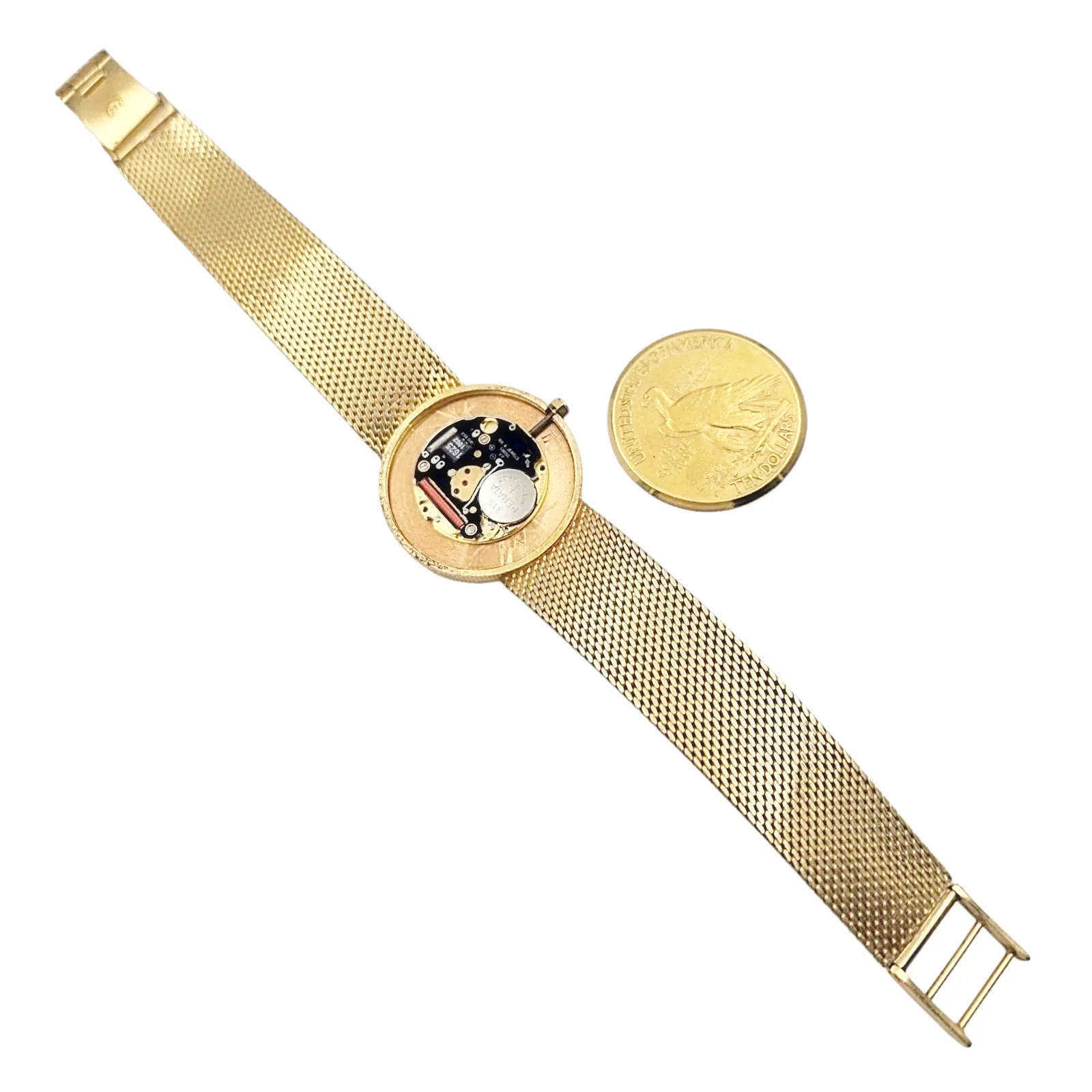 1910 Ladies Geneve 28mm Indian Eagle 22K Gold $10 Dollar Coin Watch with 18K Yellow Gold Bracelet. (Pre-Owned)