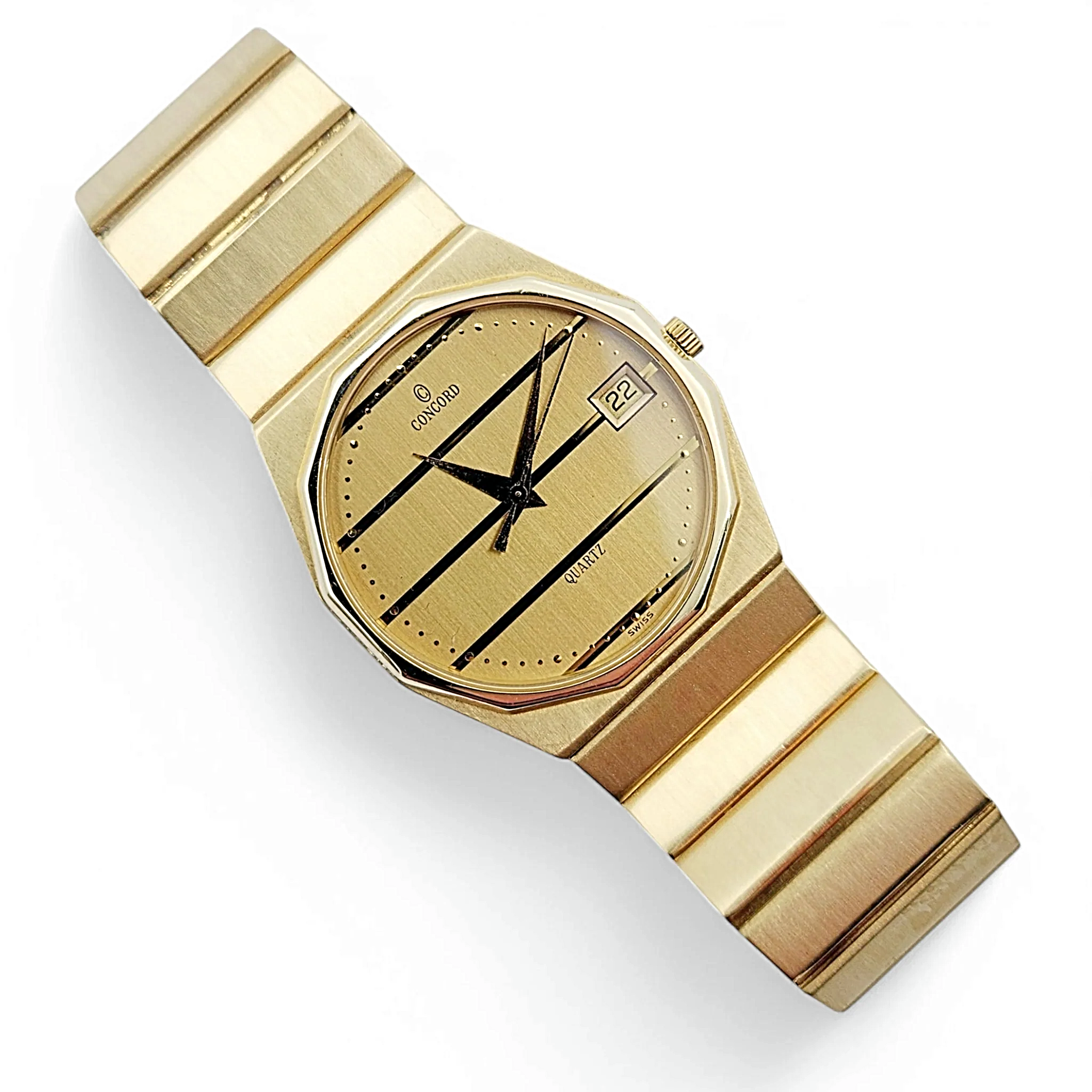 Men's Concord 33mm Mariner Octagon 14K Yellow Gold Watch with Gold Dial. (Pre-Owned)