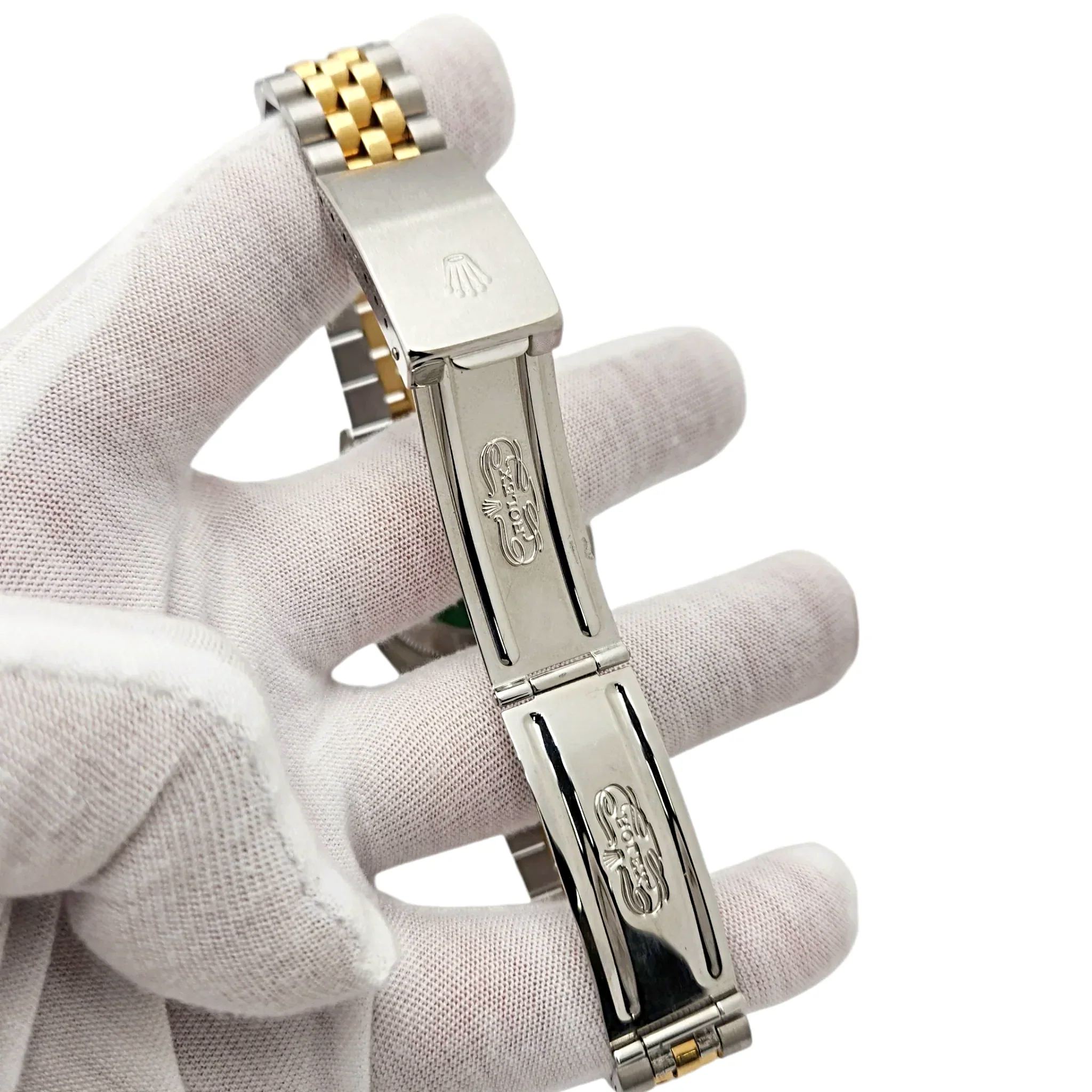 Men's Rolex 36mm DateJust Two Tone 18K Gold / Stainless Steel Watch with Brown 3D Anniversary Dial and Fluted Bezel. (Pre-Owned 16233)